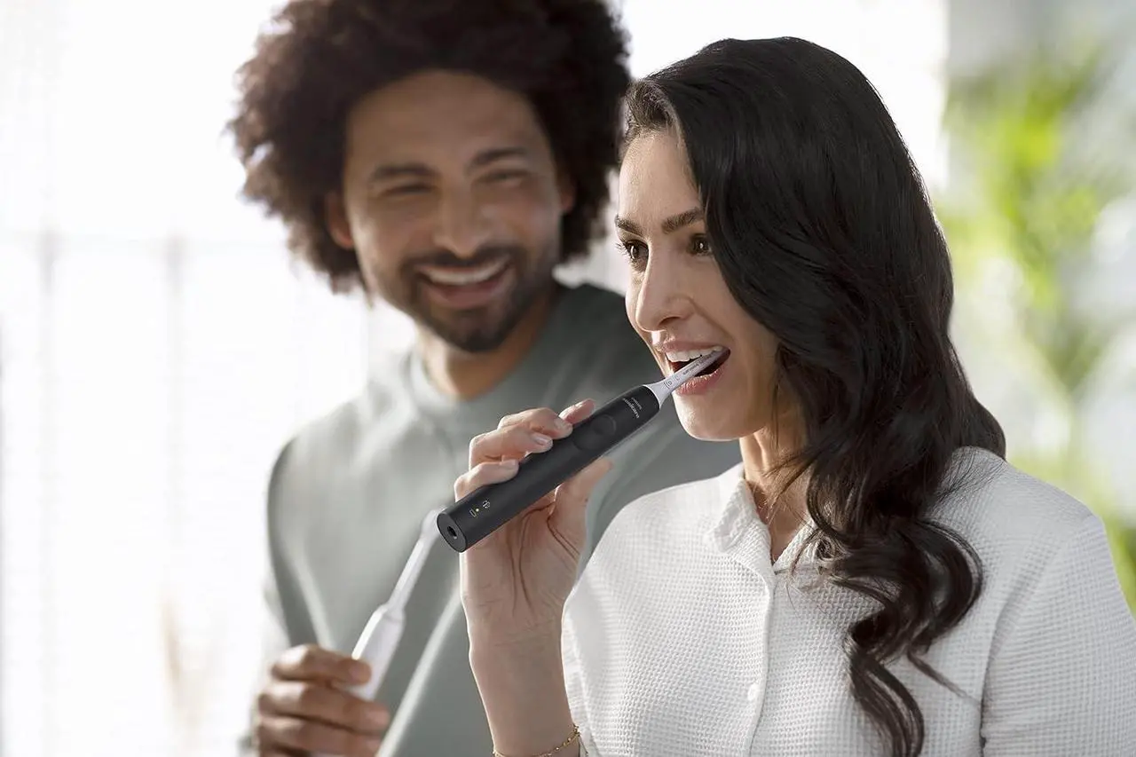 Alt view image 10 of 12 - Philips Sonicare 4100 Power Toothbrush, Rechargeable Electric Toothbrush with Pressure Sensor, Black (HX3681/24)