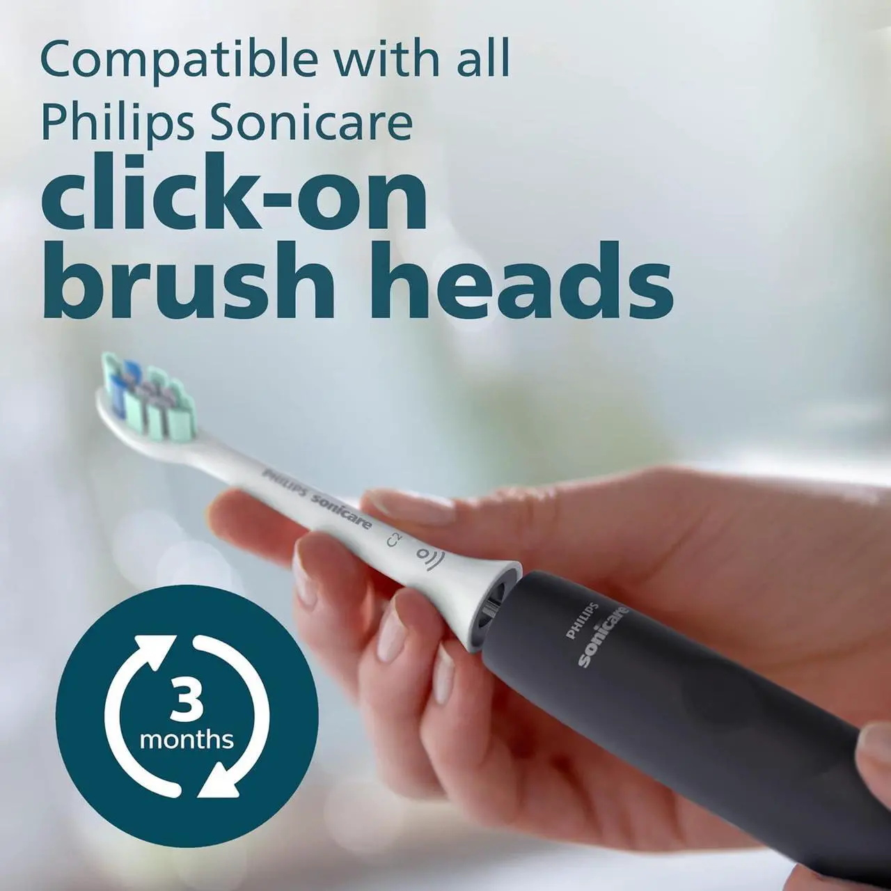 Alt view image 7 of 12 - Philips Sonicare 4100 Power Toothbrush, Rechargeable Electric Toothbrush with Pressure Sensor, Black (HX3681/24)