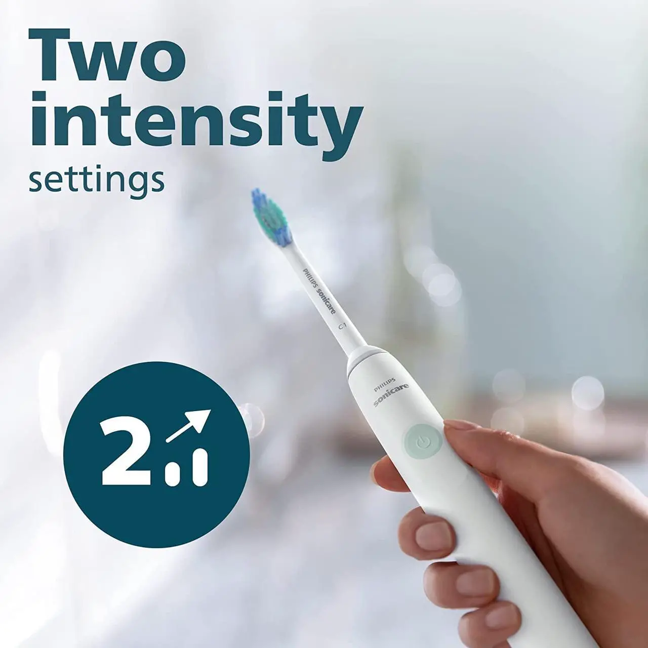Alt view image 3 of 6 - Philips Sonicare 2100 Power Toothbrush, Rechargeable Electric Toothbrush, White Mint, (HX3661/04)