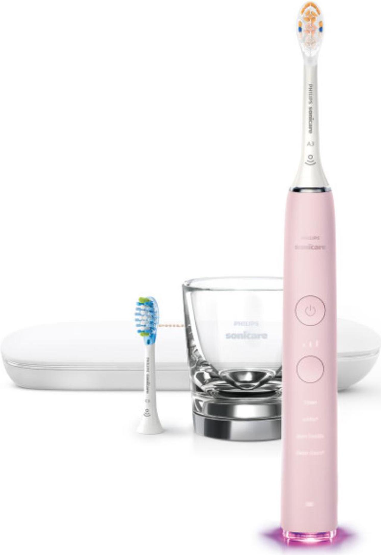 Main image of Philips Sonicare DiamondClean Smart 9300 Electric Toothbrush, Sonic Toothbrush with App, Pressure Sensor, Brush Head Detection, 4 Brushing Modes and 3 Intensity Levels, Pink, (HX9903/25)