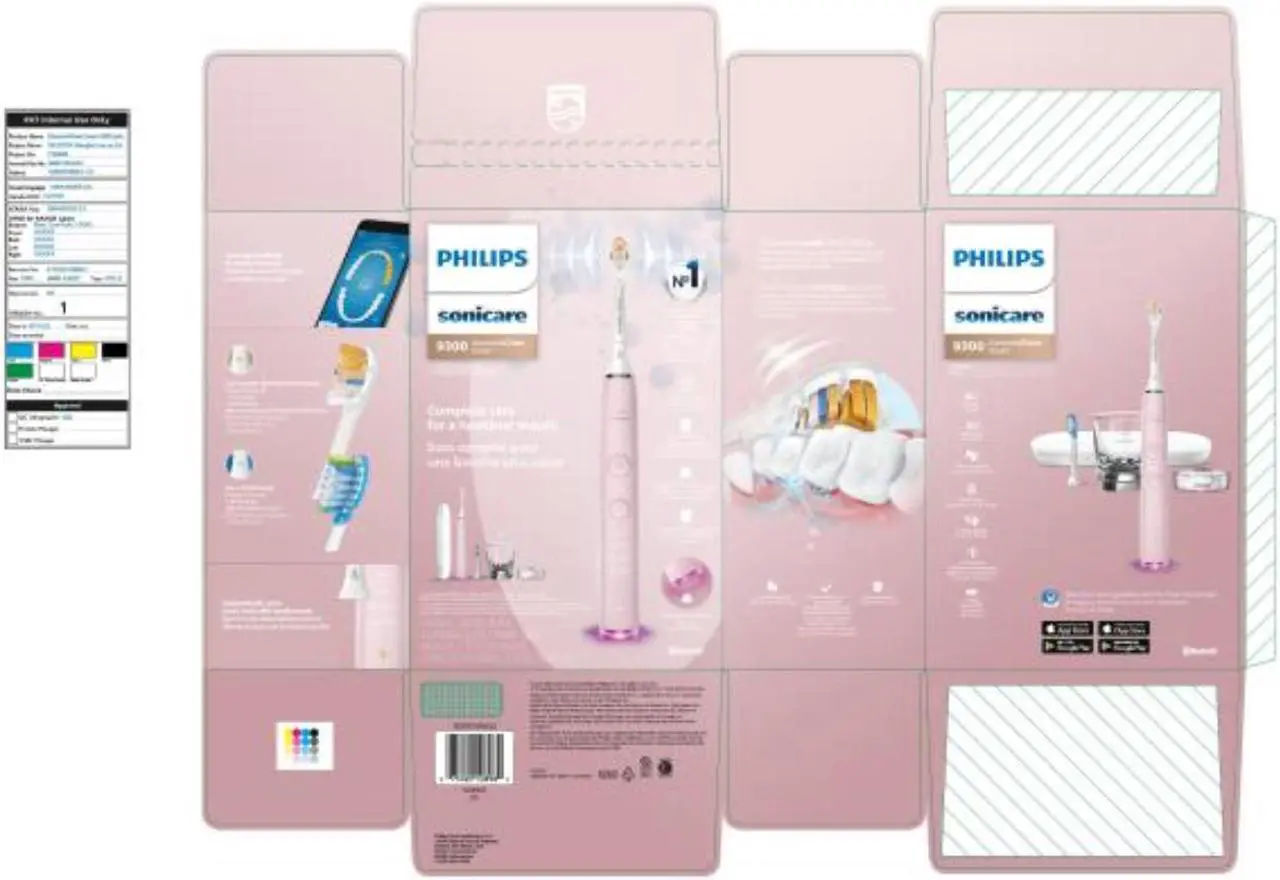 Alt view image 11 of 13 - Philips Sonicare DiamondClean Smart 9300 Electric Toothbrush, Sonic Toothbrush with App, Pressure Sensor, Brush Head Detection, 4 Brushing Modes and 3 Intensity Levels, Pink, (HX9903/25)