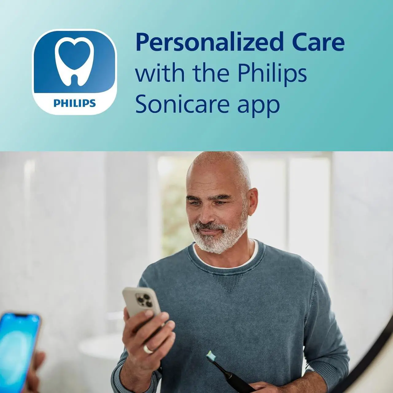 Alt view image 5 of 8 - Philips Sonicare DiamondClean Smart 9300 Electric Toothbrush, Sonic Toothbrush with App, Pressure Sensor, Brush Head Detection, 4 Brushing Modes and 3 Intensity Levels, Grey, Model HX9903/45
