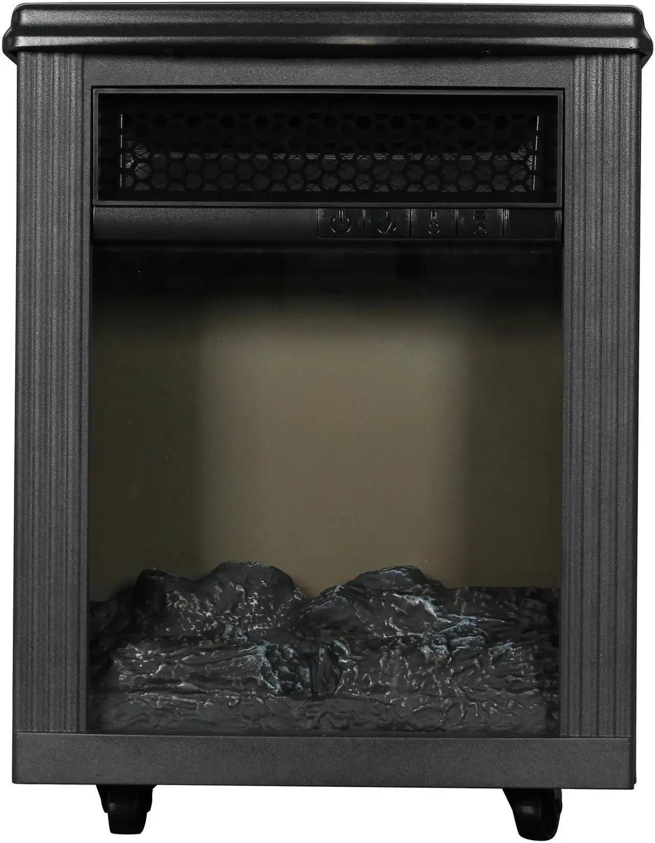 Alt view image 2 of 8 - Twin Star 10QF9239-BLK-A04 1500 Watt Infrared Heater w/ Flame Effects, Black (1000 sq. ft. Room)