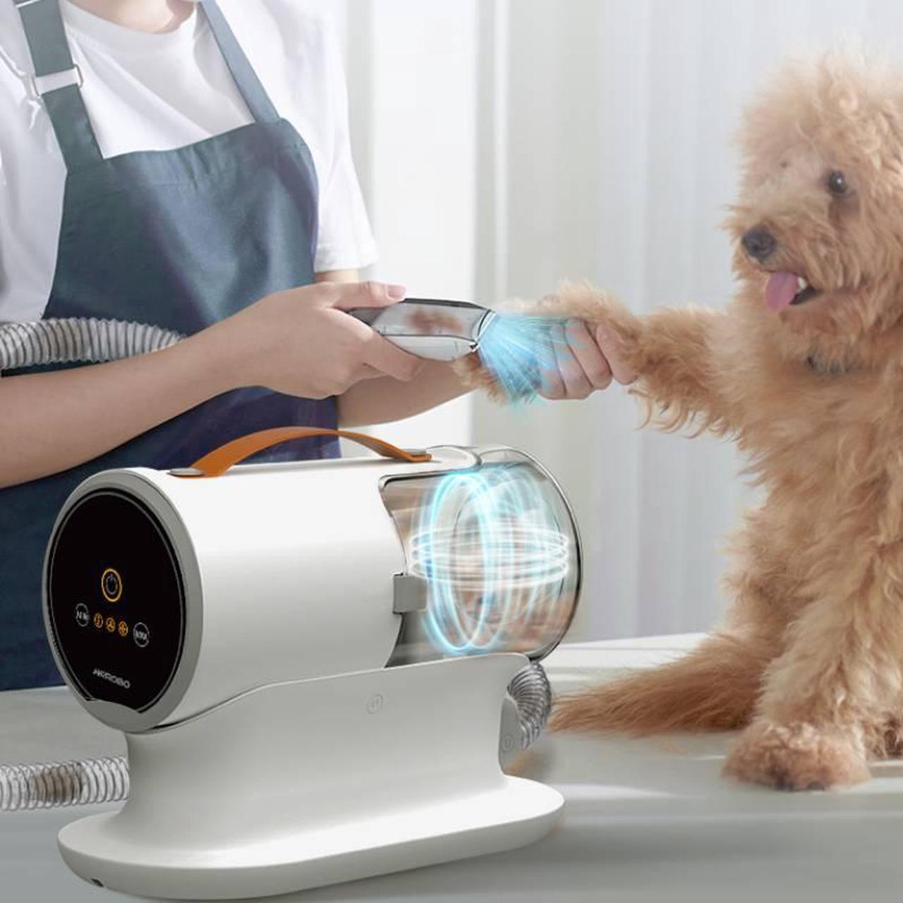Alt view image 9 of 9 - AIRROBO PG100 Pet Grooming Vacuum (12000pa Suction) 5 Grooming Tools, 2L Dust Cup