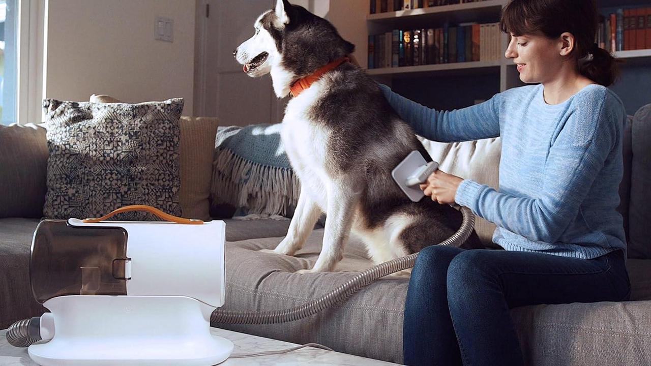 Alt view image 8 of 9 - AIRROBO PG100 Pet Grooming Vacuum (12000pa Suction) 5 Grooming Tools, 2L Dust Cup