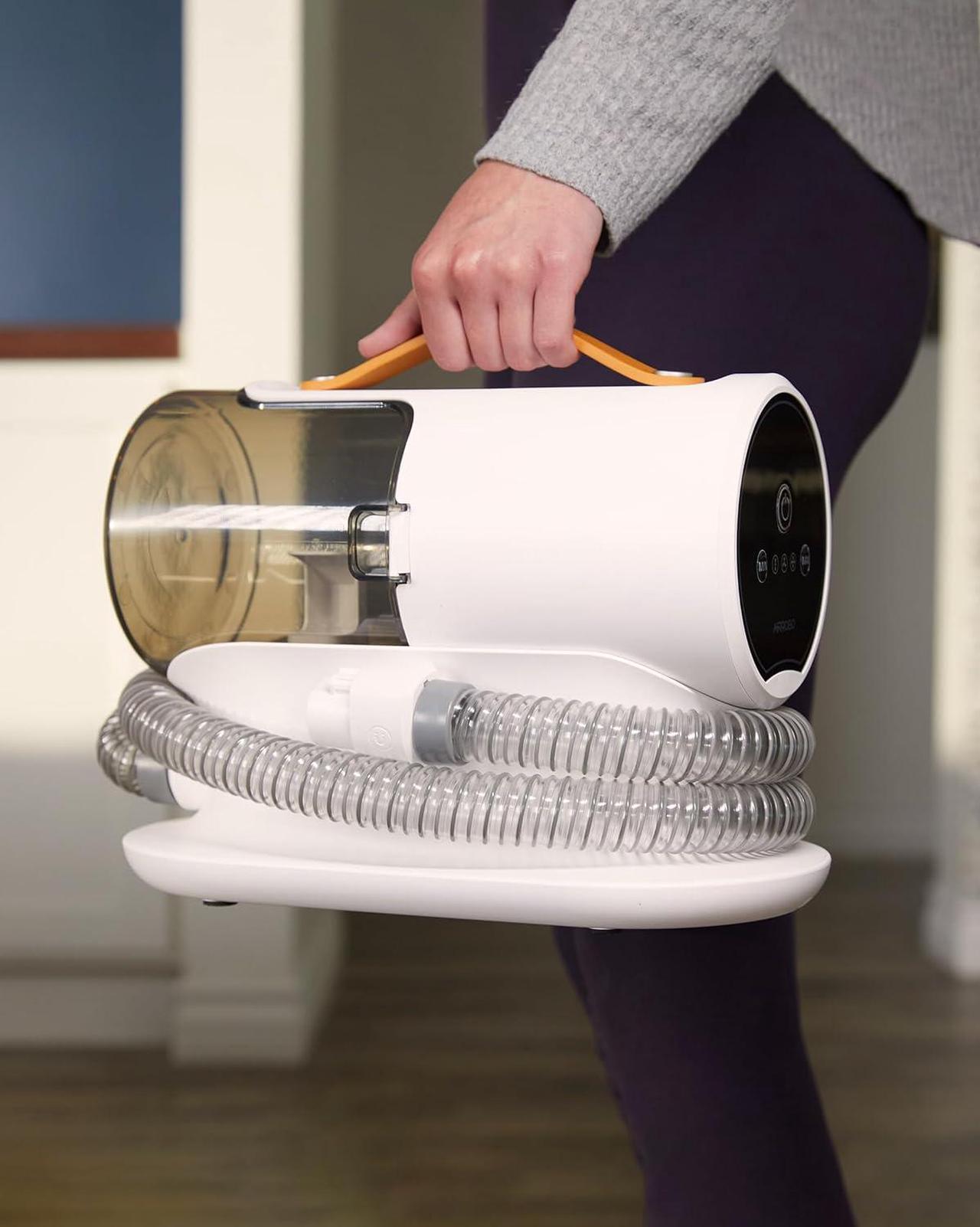 Alt view image 7 of 9 - AIRROBO PG100 Pet Grooming Vacuum (12000pa Suction) 5 Grooming Tools, 2L Dust Cup