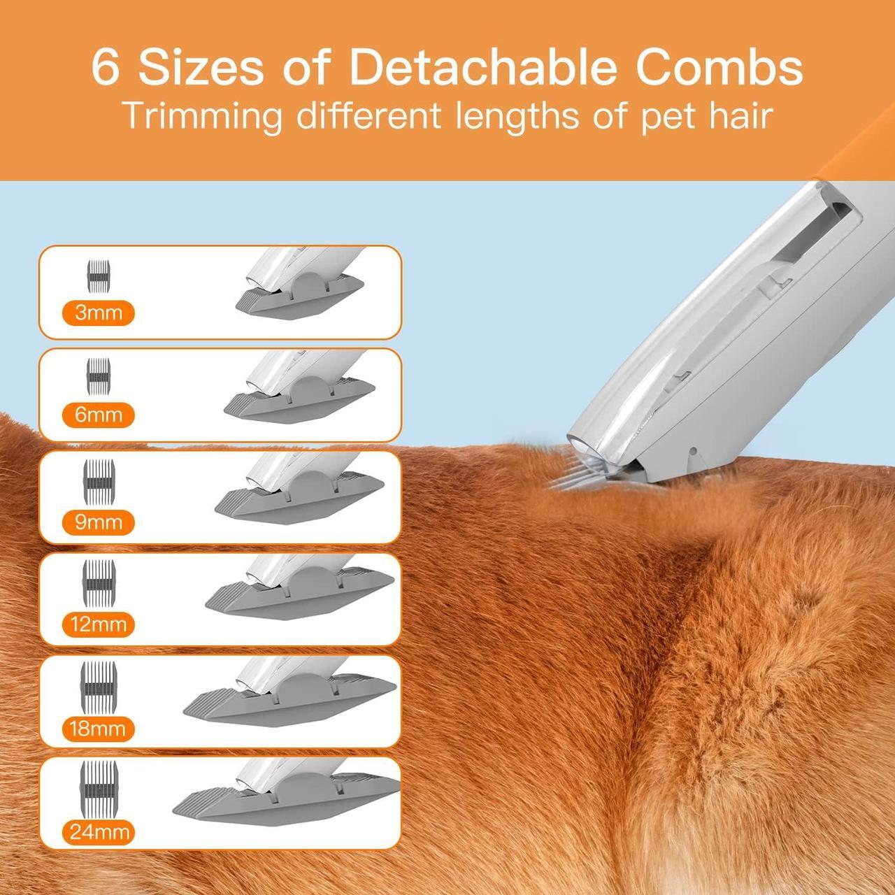 Alt view image 5 of 9 - AIRROBO PG100 Pet Grooming Vacuum (12000pa Suction) 5 Grooming Tools, 2L Dust Cup