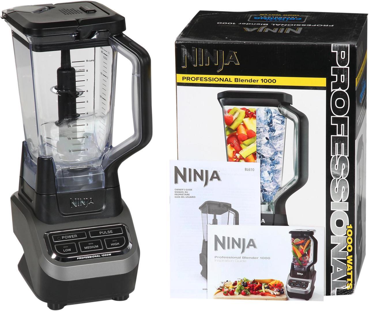 Alt view image 8 of 8 - Ninja BL610 Black 72 oz. Jar Size Professional Blender 3 speeds