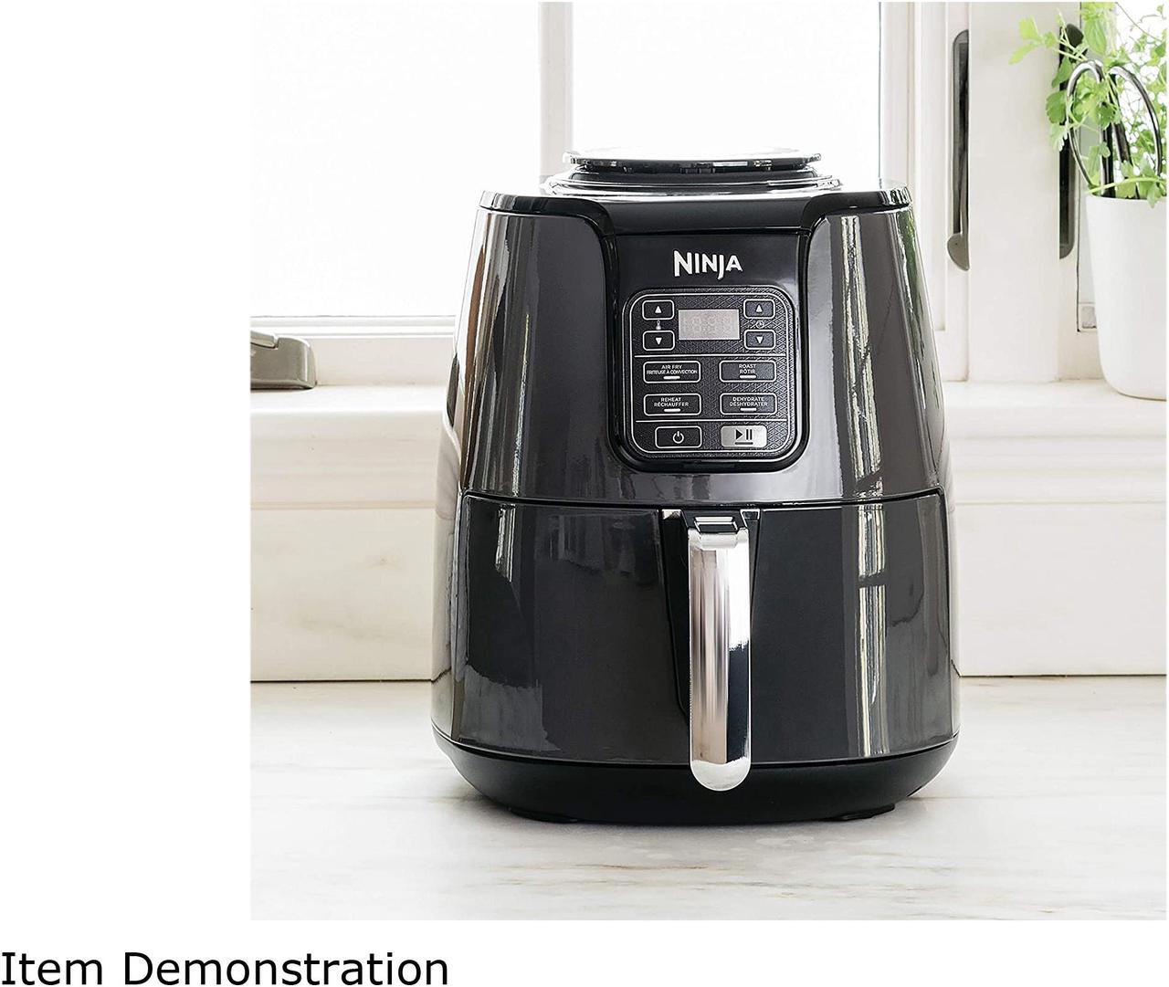 Main image of NINJA AF101C, Air Fryer, 3.8L Less Oil Electric Air Frying, Equipped with Crisper Plate + Multi-Layer Rack + Non Stick Basket, Programmable Control Panel, Black, 1550W, (Canadian Version)