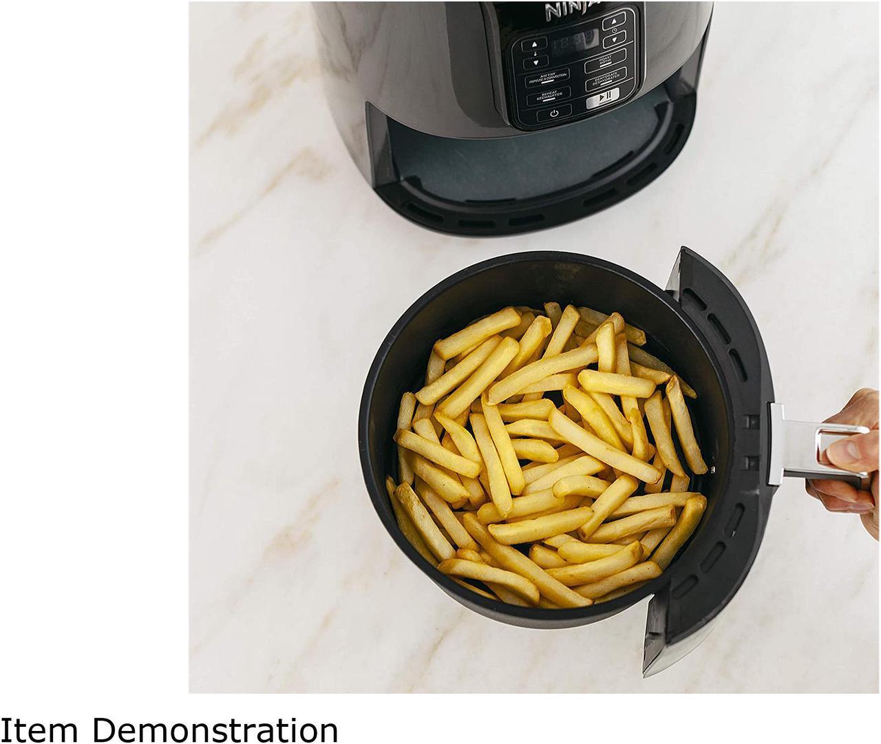 Alt view image 4 of 5 - NINJA AF101C, Air Fryer, 3.8L Less Oil Electric Air Frying, Equipped with Crisper Plate + Multi-Layer Rack + Non Stick Basket, Programmable Control Panel, Black, 1550W, (Canadian Version)