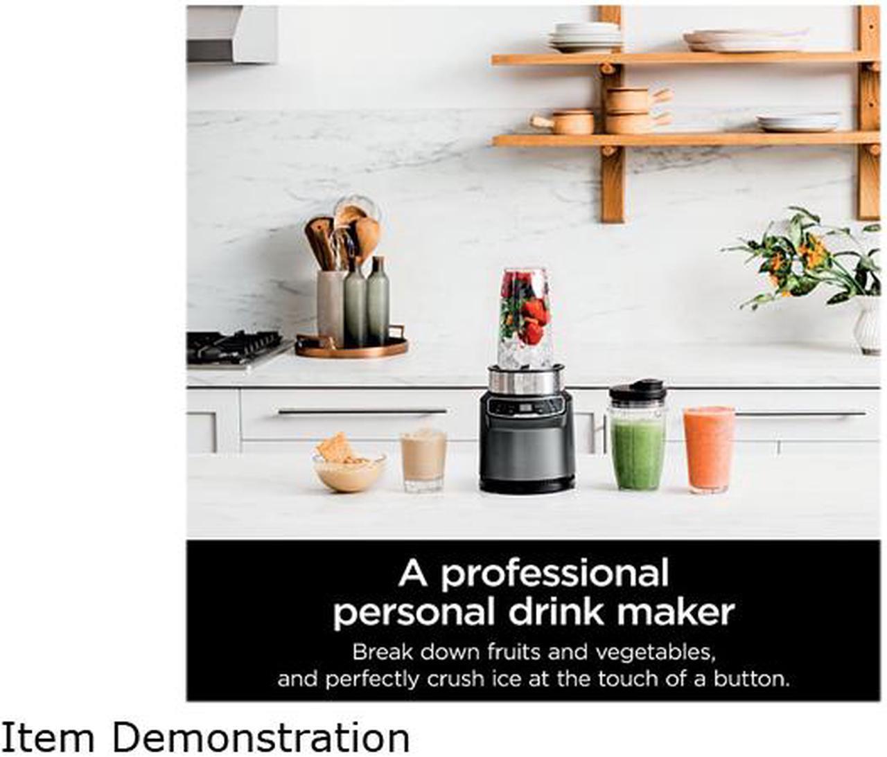 Alt view image 5 of 6 - Ninja Nutri-Blender Pro with Auto IQ, 1000 Watts, Personal Blender (BN400C)