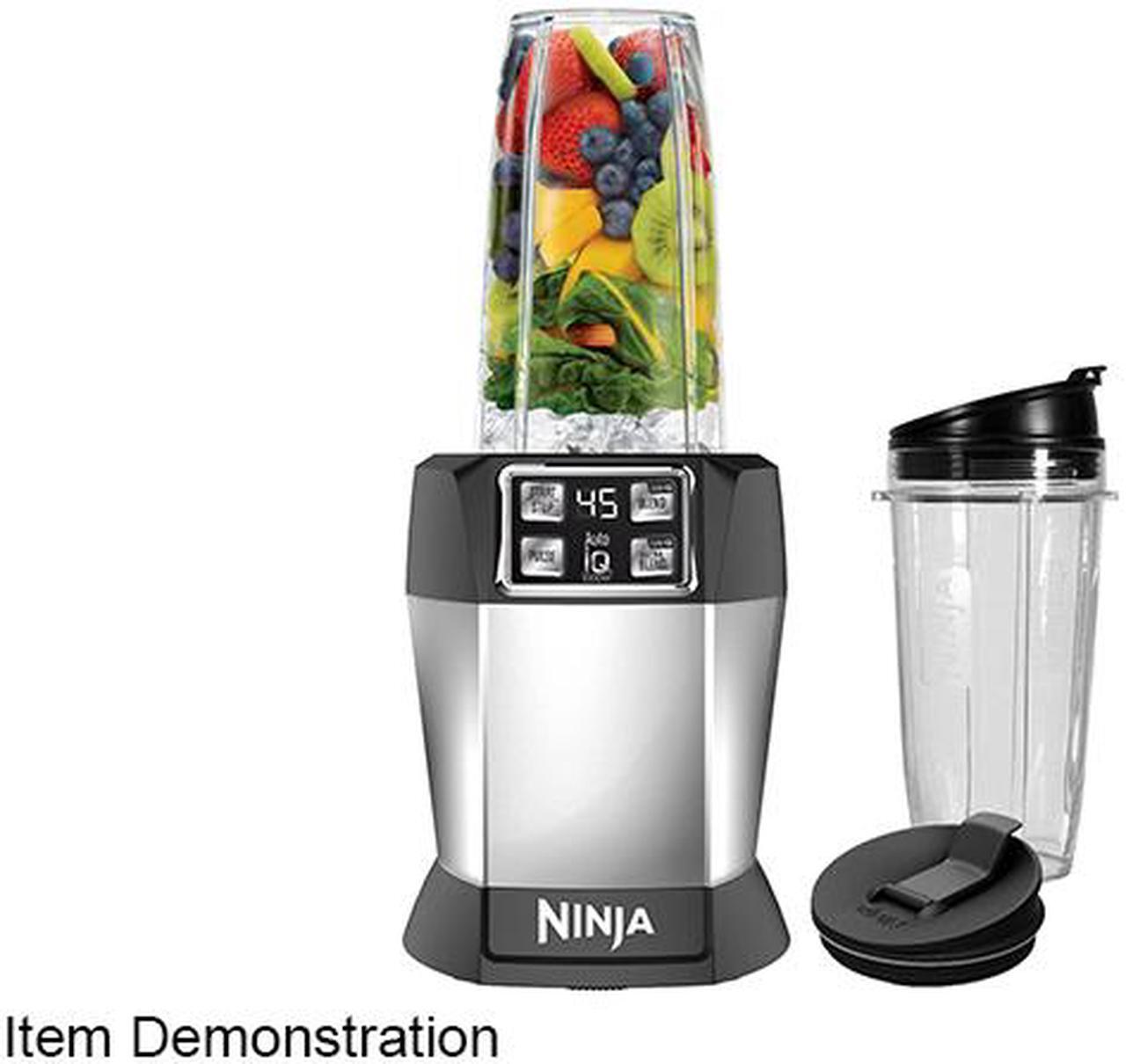 Alt view image 2 of 6 - Ninja BL480 Black & Silver Nutri Ninja Auto-iQ Blender 4 speeds