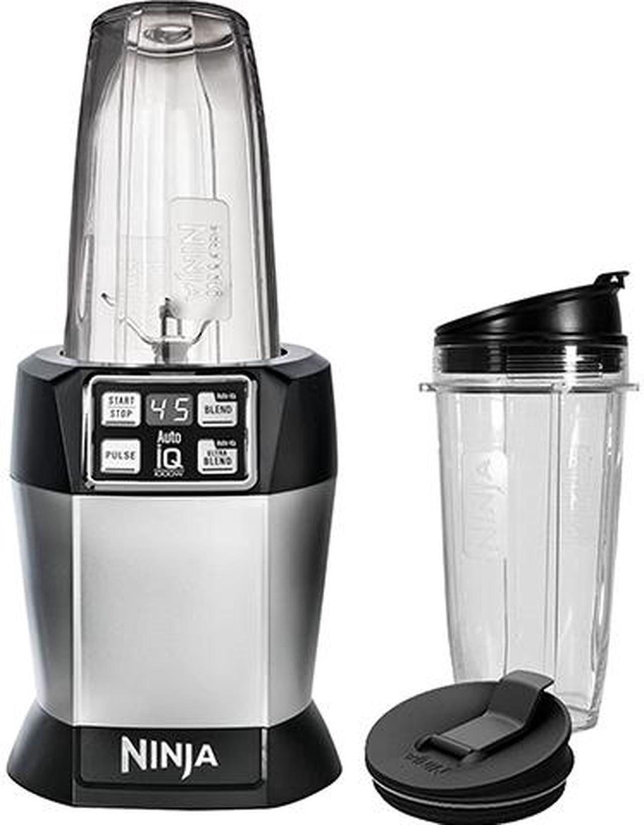 Main image of Ninja BL480 Black & Silver Nutri Ninja Auto-iQ Blender 4 speeds