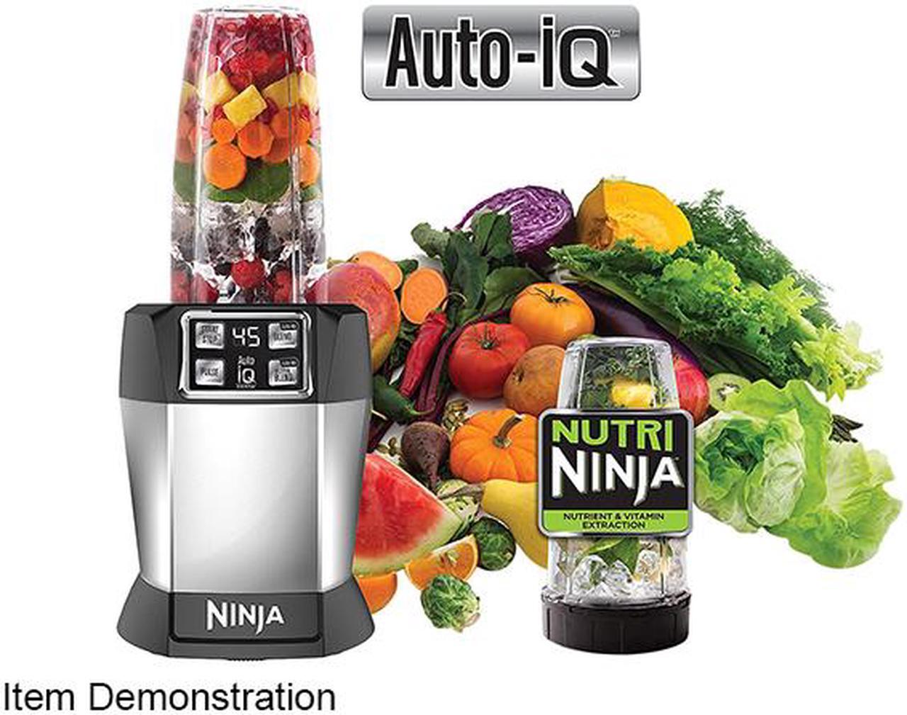 Alt view image 6 of 6 - Ninja BL480 Black & Silver Nutri Ninja Auto-iQ Blender 4 speeds