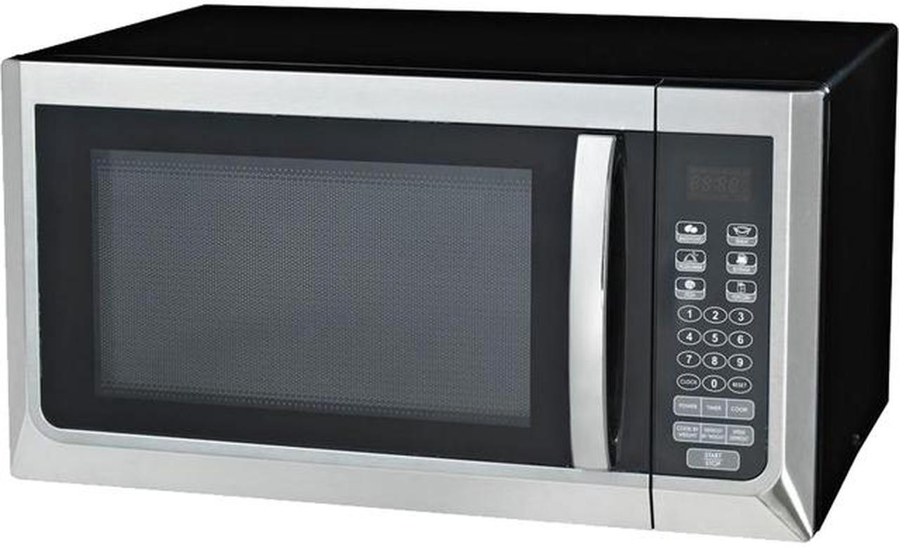 Main image of Oster  1.1 Cubic Foot Digital Microwave Oven, Stainless Steel Front, Black Cover  OGZC1101