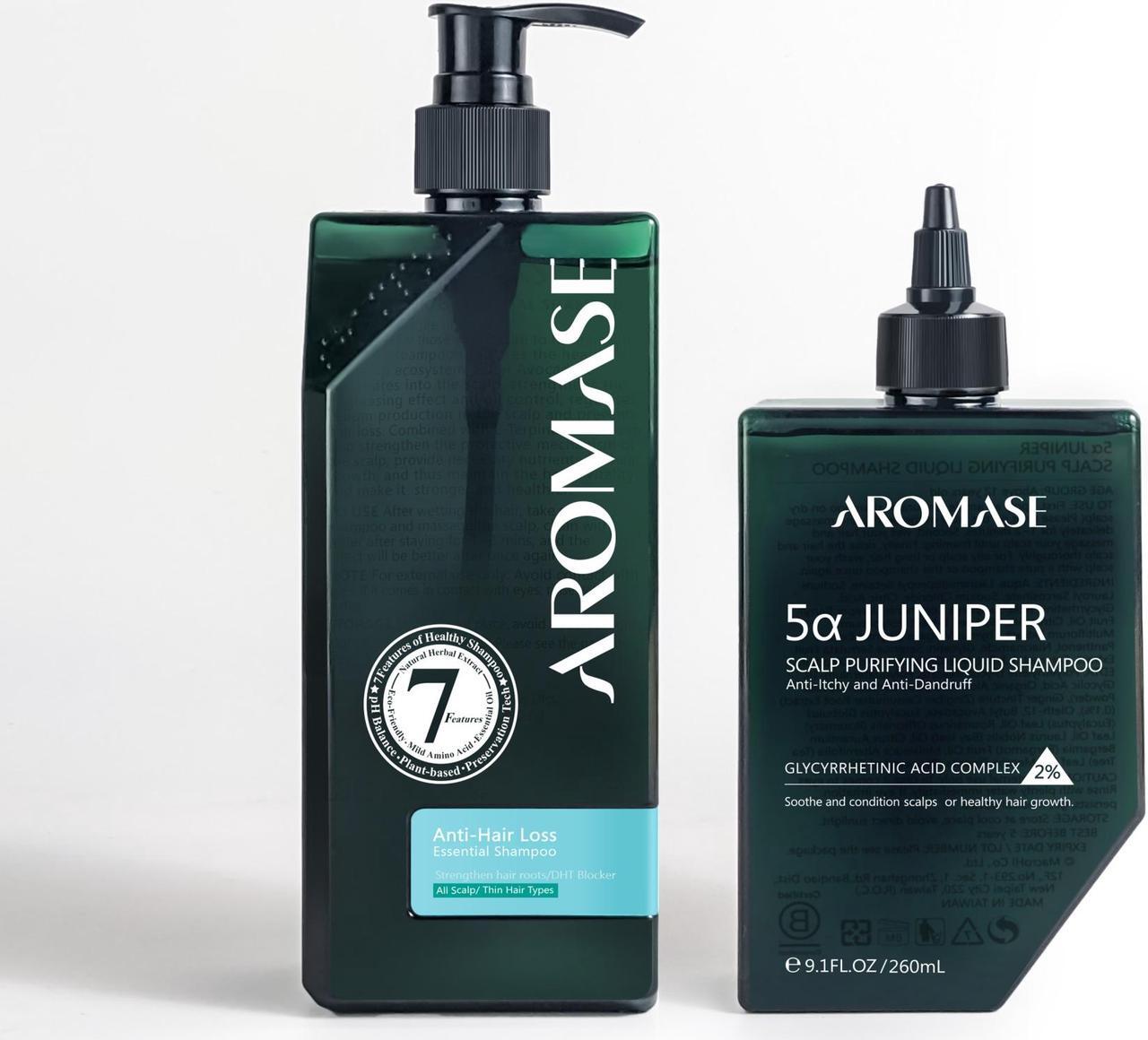 Main image of AROMASE Volumizing Shampoo Kit (Scalp Purifying Liquid Shampoo 260ml + Anti-hair Loss Shampoo 400ml)