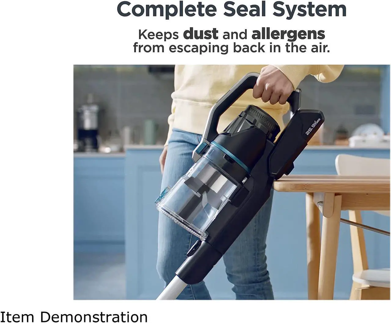 Alt view image 5 of 10 - EUREKA NEC480 Elevate Cordless Stick Vacuum Black/Blue