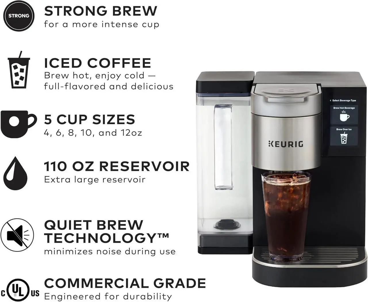 Alt view image 14 of 18 - Keurig K-2550 Single-Serve Commercial Coffee Maker with Water Reservoir Bundle