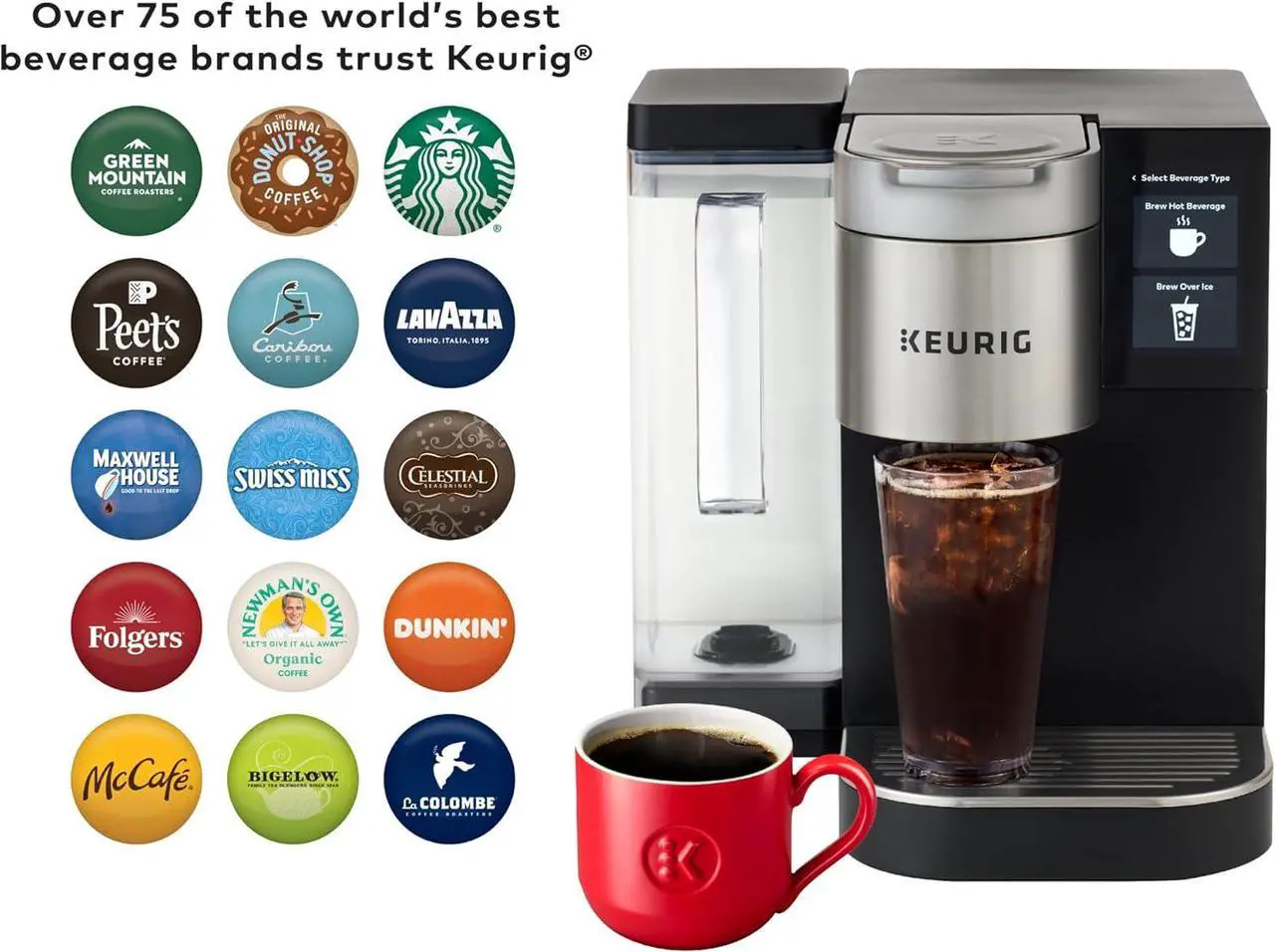 Alt view image 7 of 18 - Keurig K-2550 Single-Serve Commercial Coffee Maker with Water Reservoir Bundle