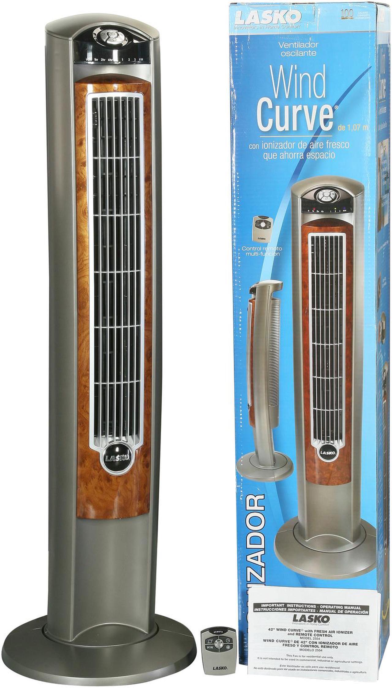Alt view image 7 of 7 - Lasko 42" Wind Curve Fresh Air Ionizer Fan With Remote Control