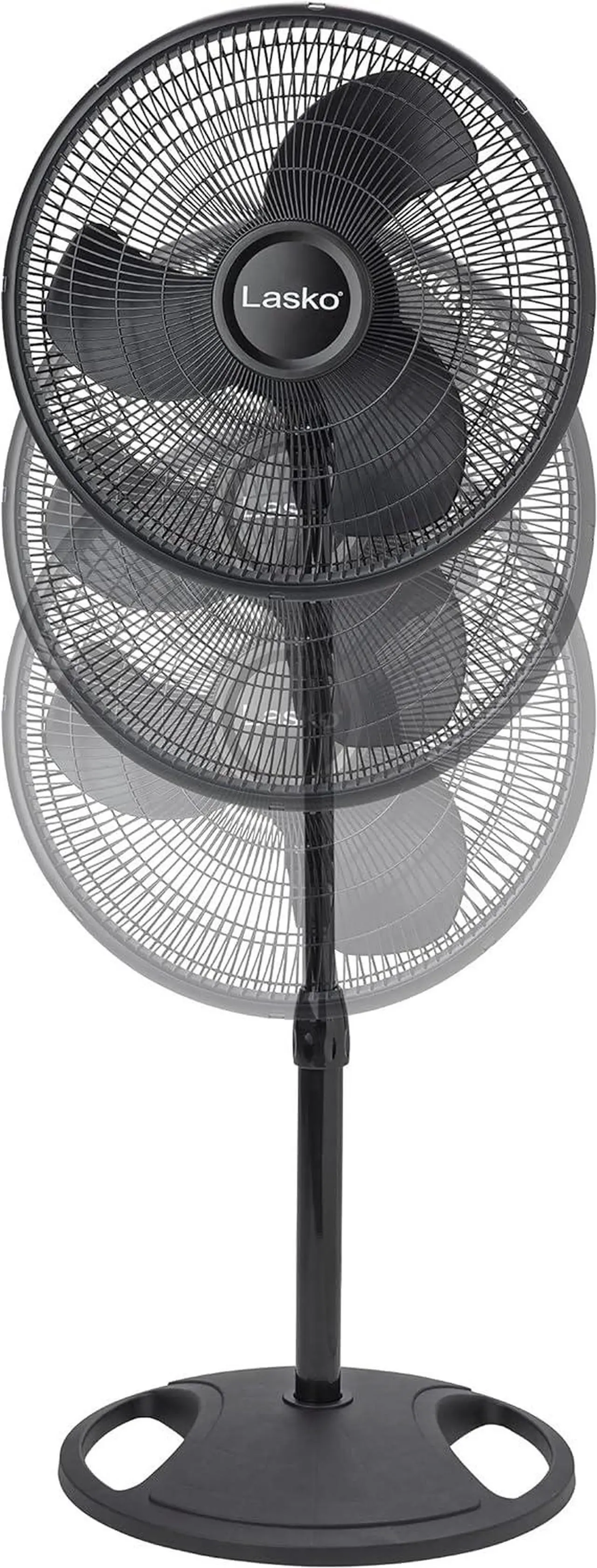 Alt view image 4 of 6 - Lasko 2521 16 Inch 3-Speed Quiet Adjustable Tilting Wide-Area Oscillating Standing Pedestal Fan for Bedroom, Kitchen, Home, and Office, Black