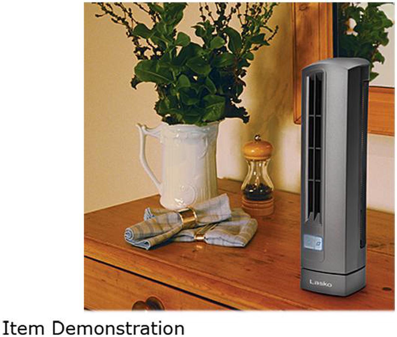 Alt view image 2 of 3 - Lasko Air Stik Ultra Slim 2 Speed Home Office Desk Oscillating Tower Fan 4000