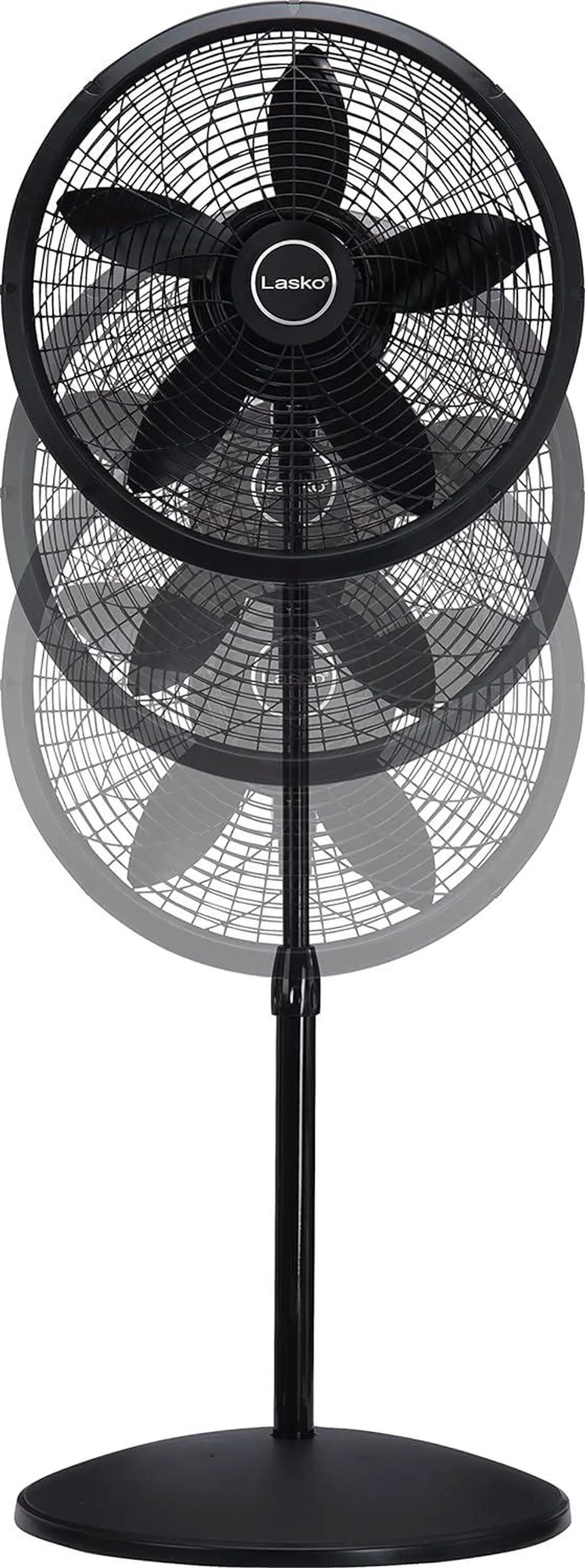Alt view image 8 of 9 - Lasko 18" Oscillating Pedestal Fan with 3 Quiet Speeds, 1827, Black