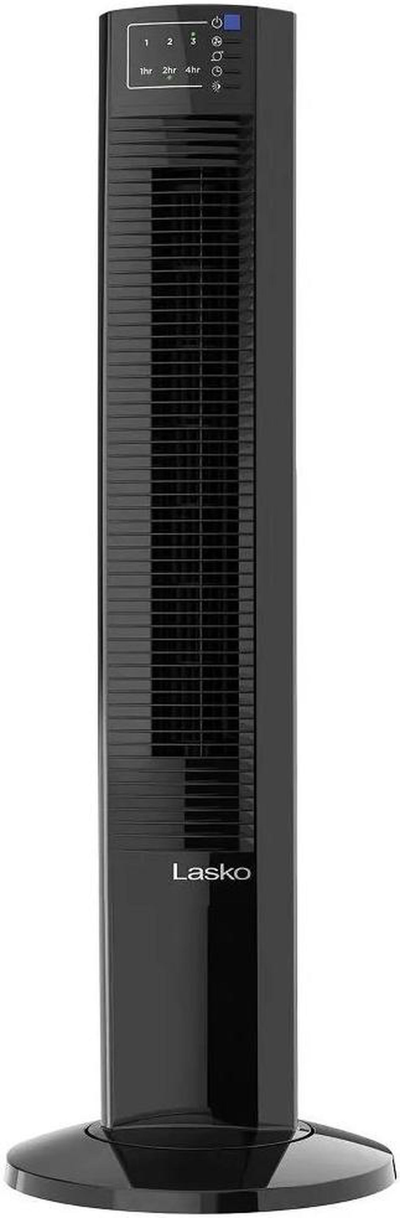 Alt view image 2 of 5 - LASKO Wind Tower 36" Oscillating Black Tower Fan with Timer, Nighttime Mode and Remote Control