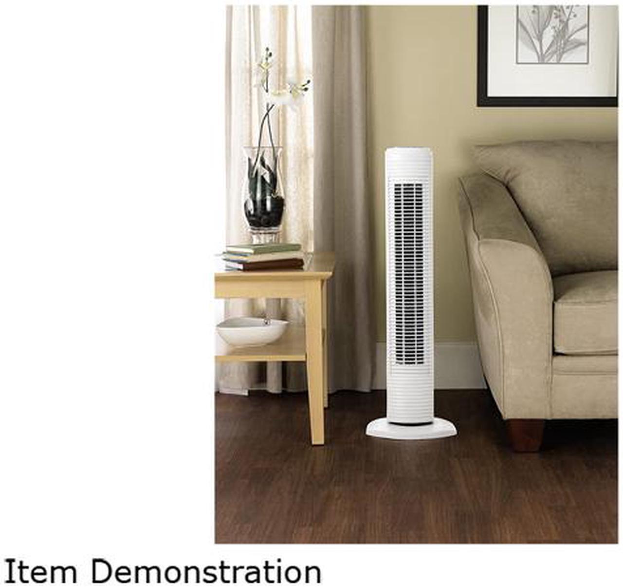 Alt view image 4 of 4 - Holmes HTF3110AWM 5.9"W x 31"H Oscillating Tower Fan with Three-Speed, White