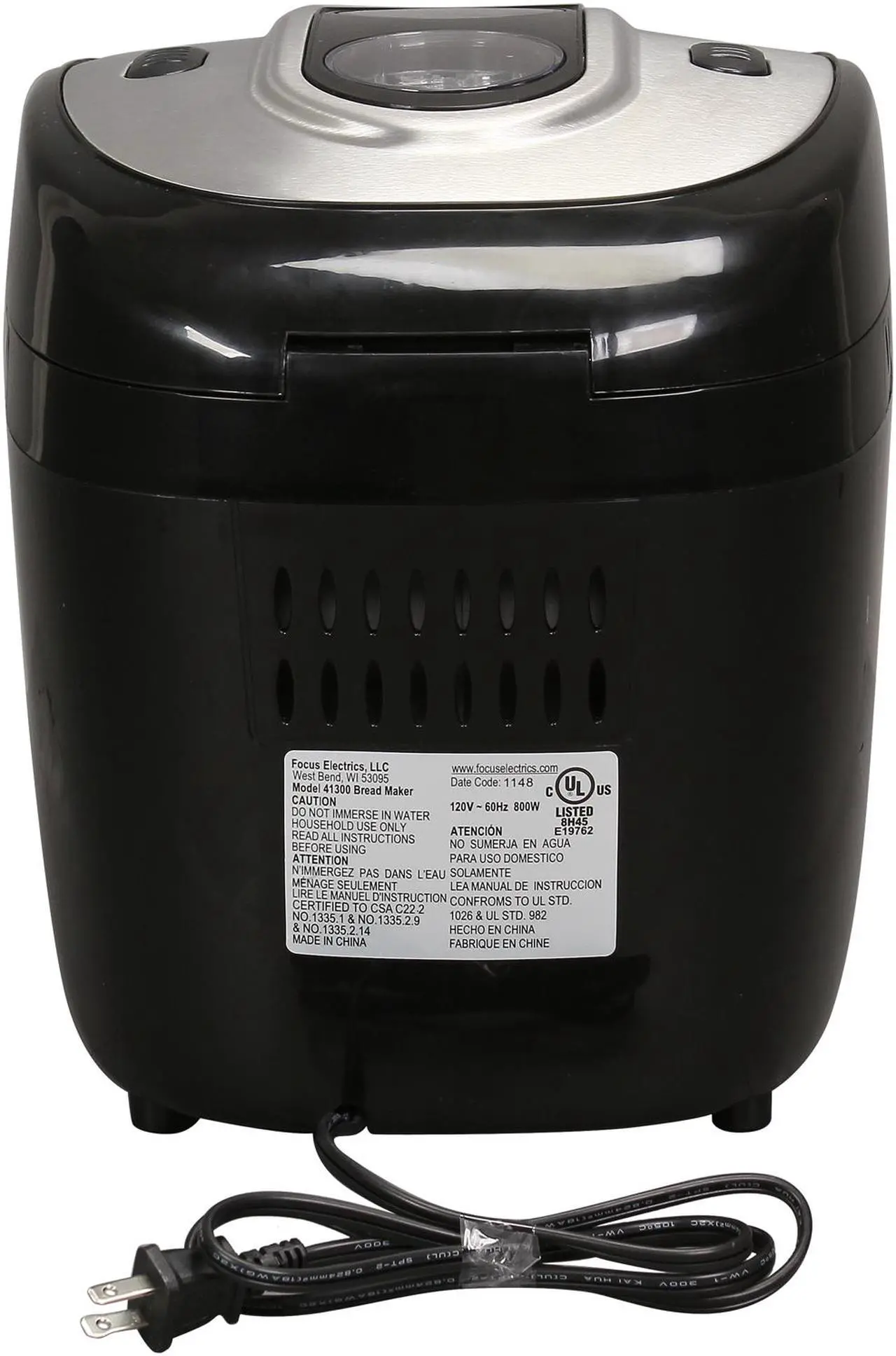 Alt view image 4 of 7 - West Bend 41300 Hi-Rise Electric Dual-Blade Breadmaker up to 2.5 lbs