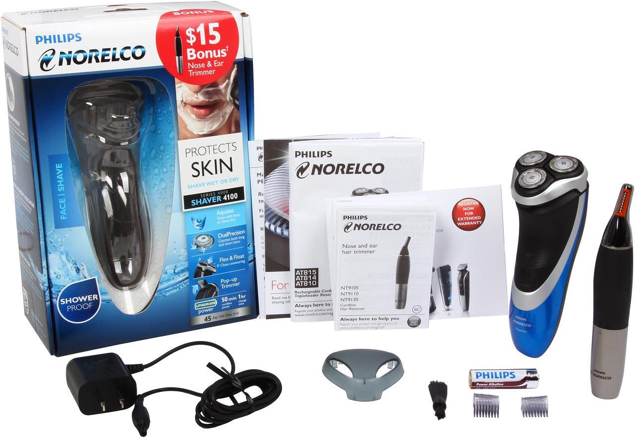 Alt view image 14 of 13 - Norelco Shaver 4100 Series 4000 wet & dry electric shaver
