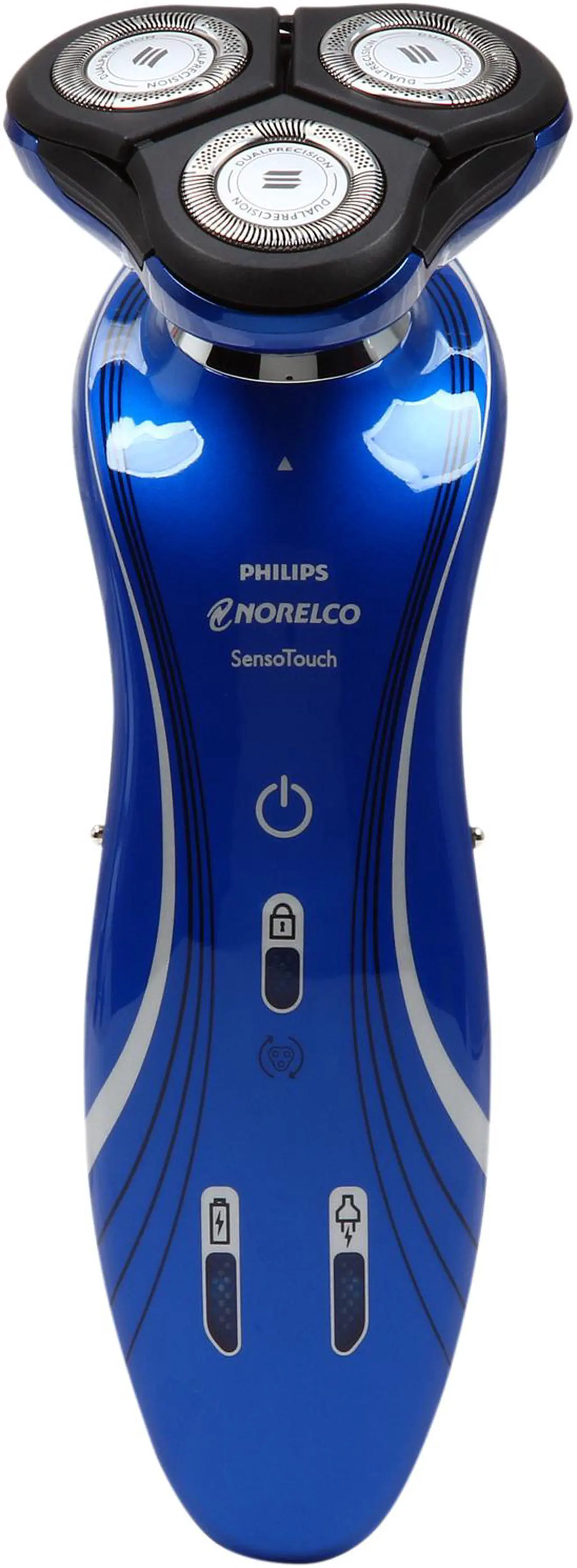 Alt view image 2 of 9 - Philips Norelco Shaver 6100 Series 6000 wet & dry electric shaver 1150X/40 DualPrecision heads GyroFlex 2D contouring system 40 min shaving, 1 hour charge