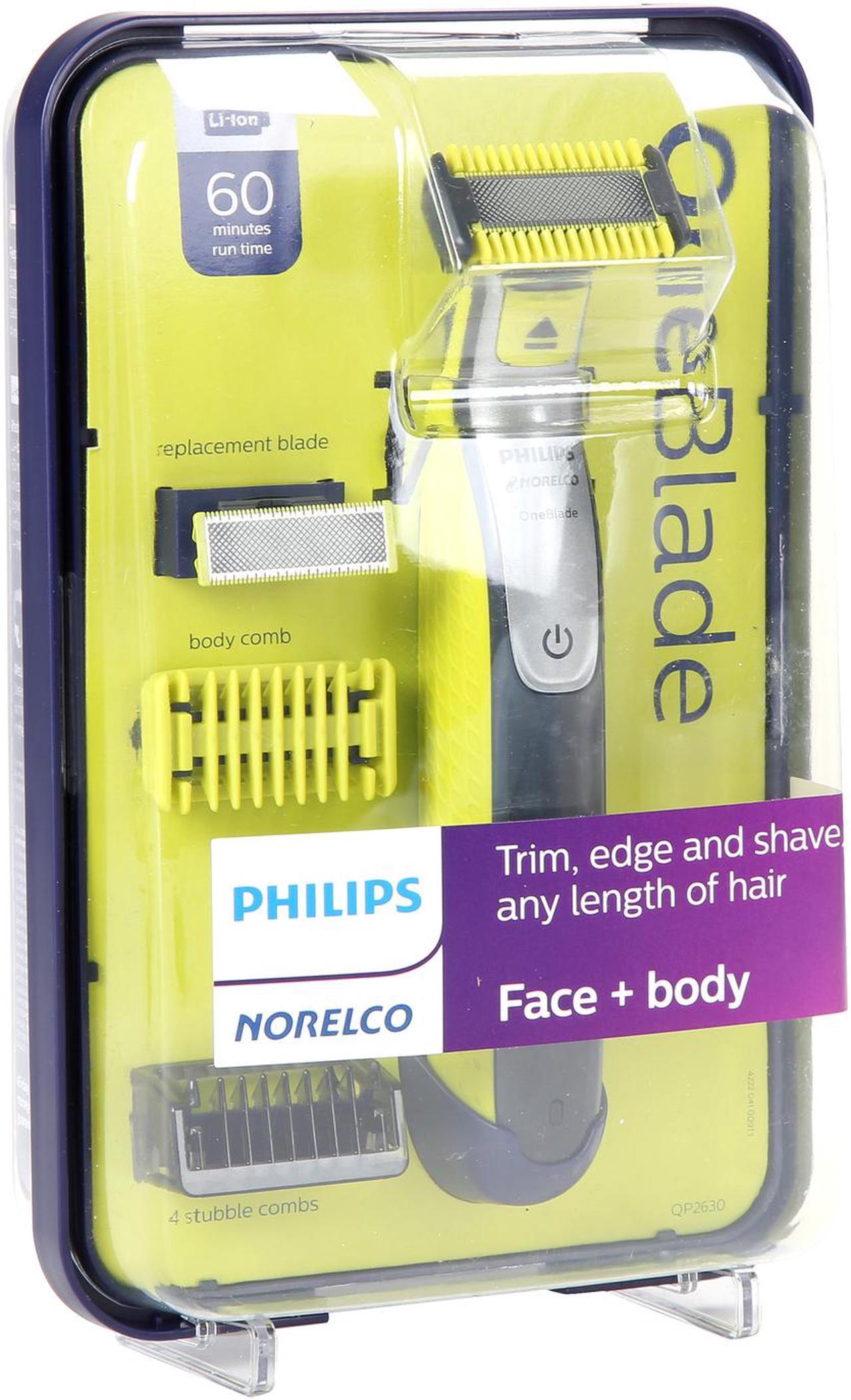 Alt view image 10 of 9 - Philips Norelco OneBlade Face + Body Electric Trimmer & Shaver, QP2630/70