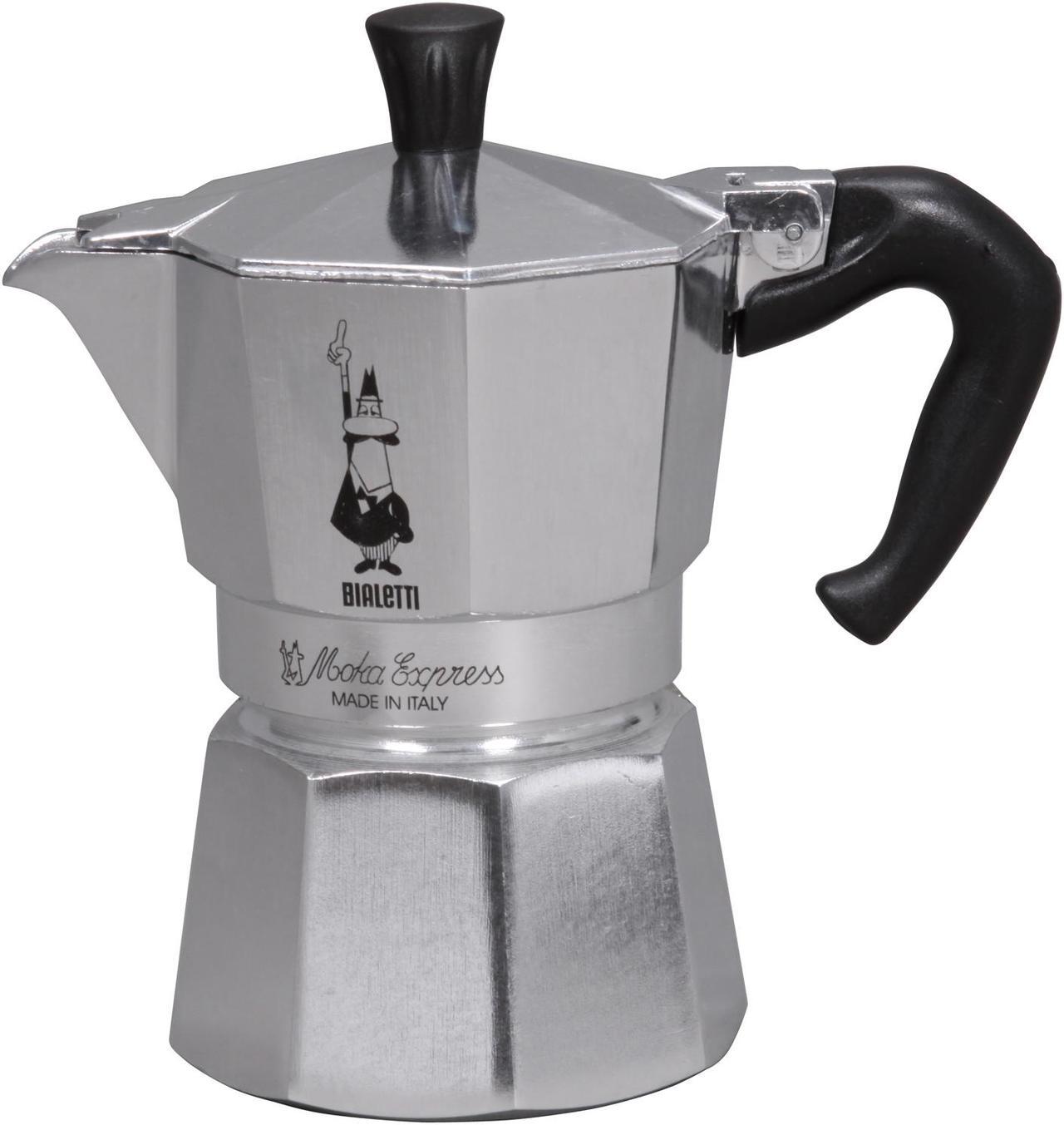 Main image of Bialetti 6799 Moka Express 3 Cup Espresso Maker Silver