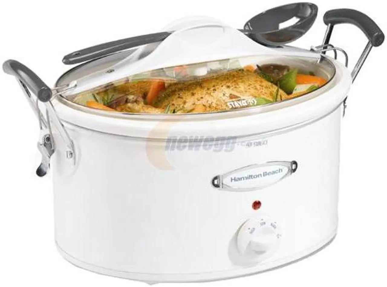 Main image of Hamilton Beach 33163H White 6 Qt. Stay or Go Slow Cooker