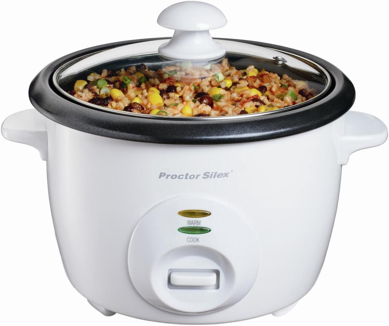 Proctor Silex 37533 White 5 Cups (Uncooked)/10 Cups (Cooked) Rice Cooker