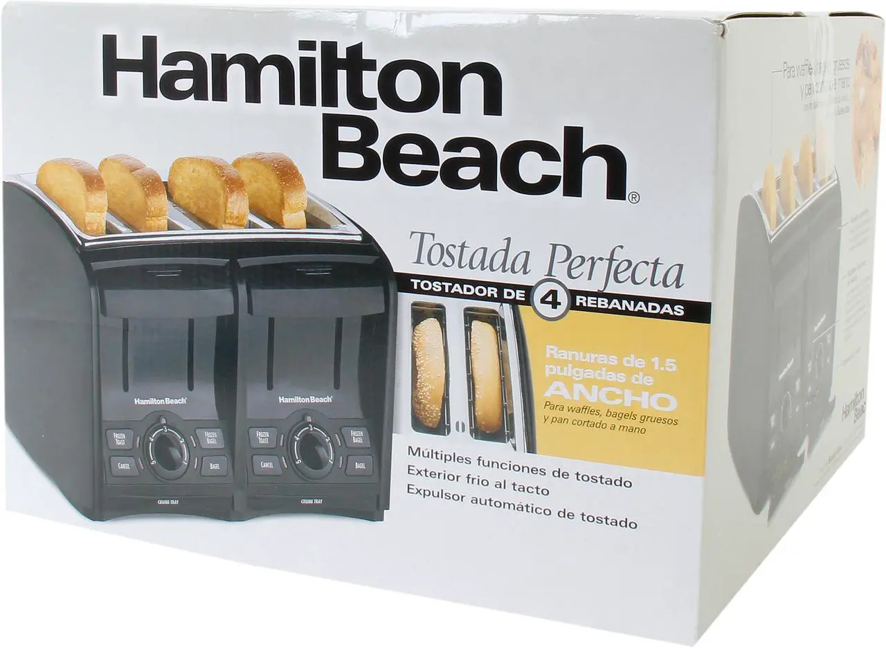 Alt view image 6 of 6 - Hamilton Beach 24121 SmartToast 4 Slice Toaster, Black