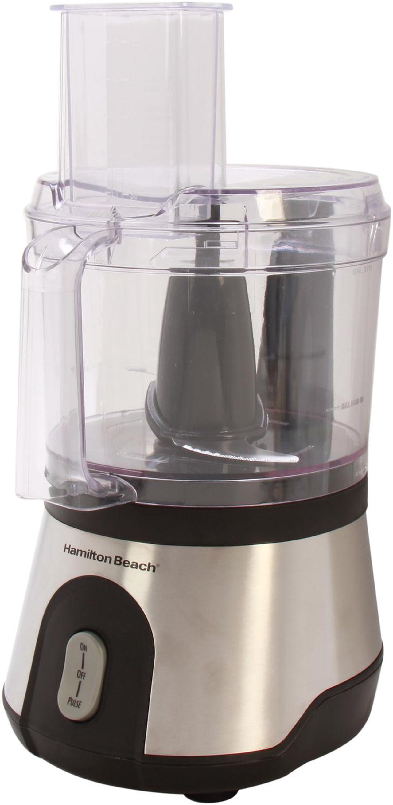 Main image of Hamilton Beach 70760 10-Cup Food Processor with Compact Storage, Black & Stainless