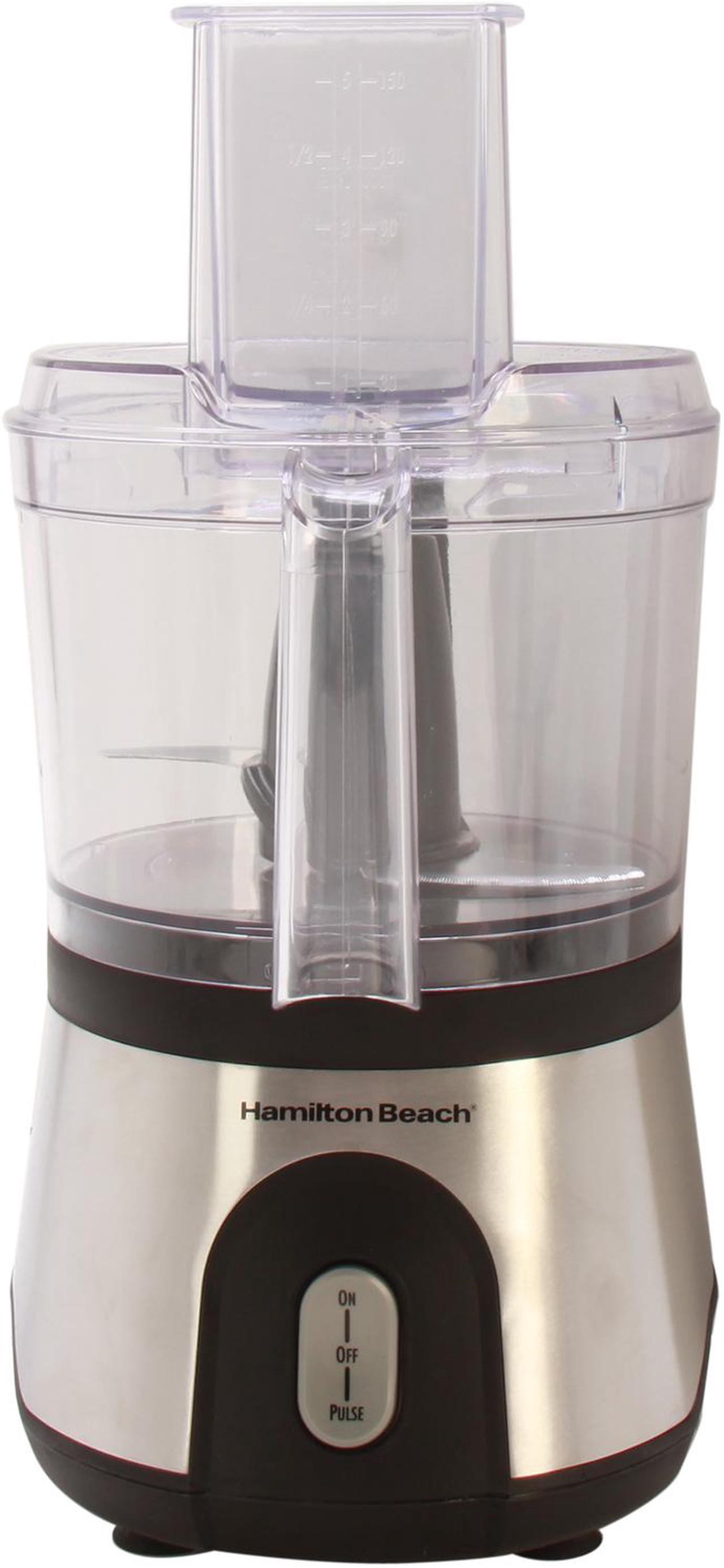 Alt view image 2 of 7 - Hamilton Beach 70760 10-Cup Food Processor with Compact Storage, Black & Stainless