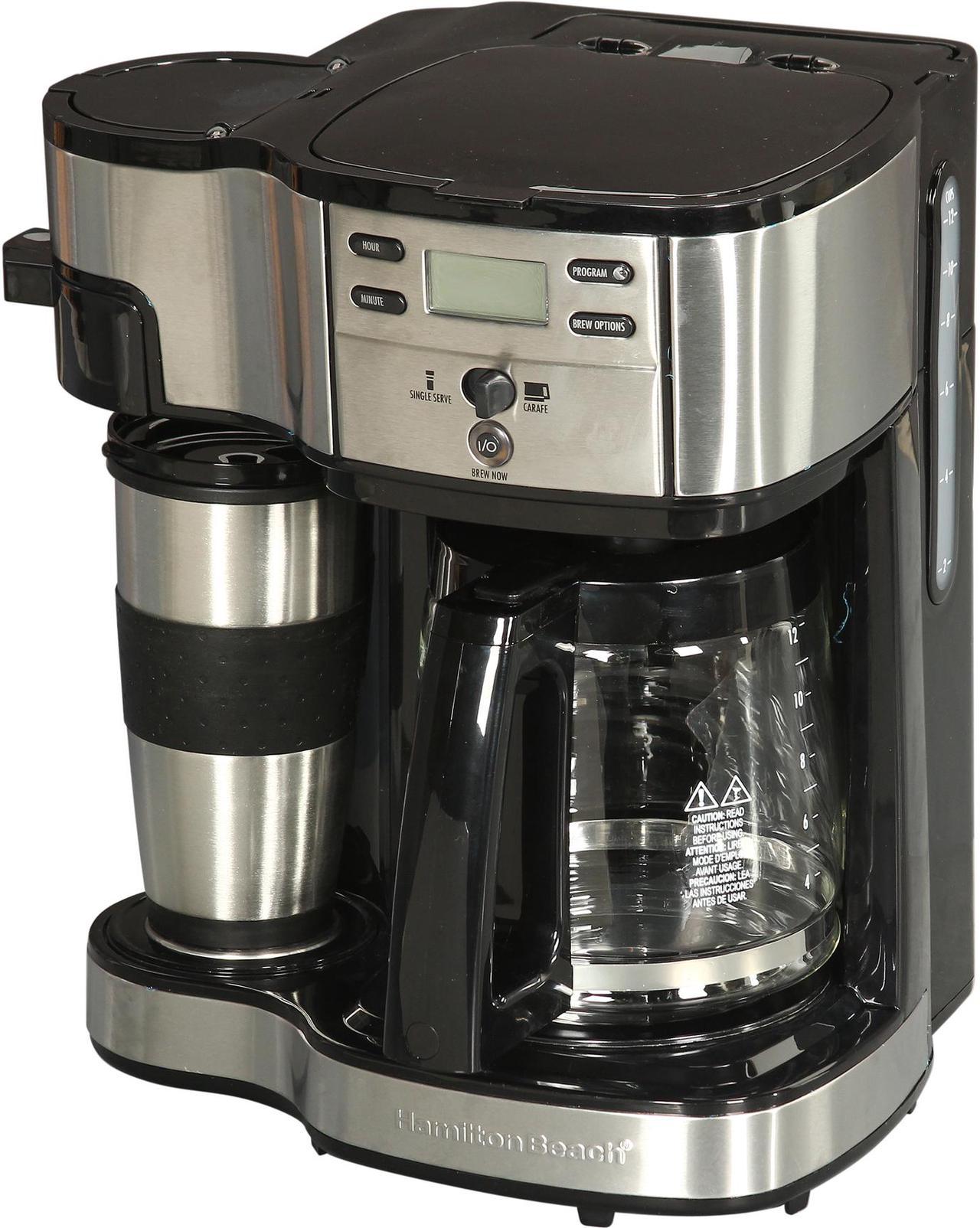 Hamilton Beach 49980Z 2 Way Single Serve or 12 Cup Programmable Coffee Maker