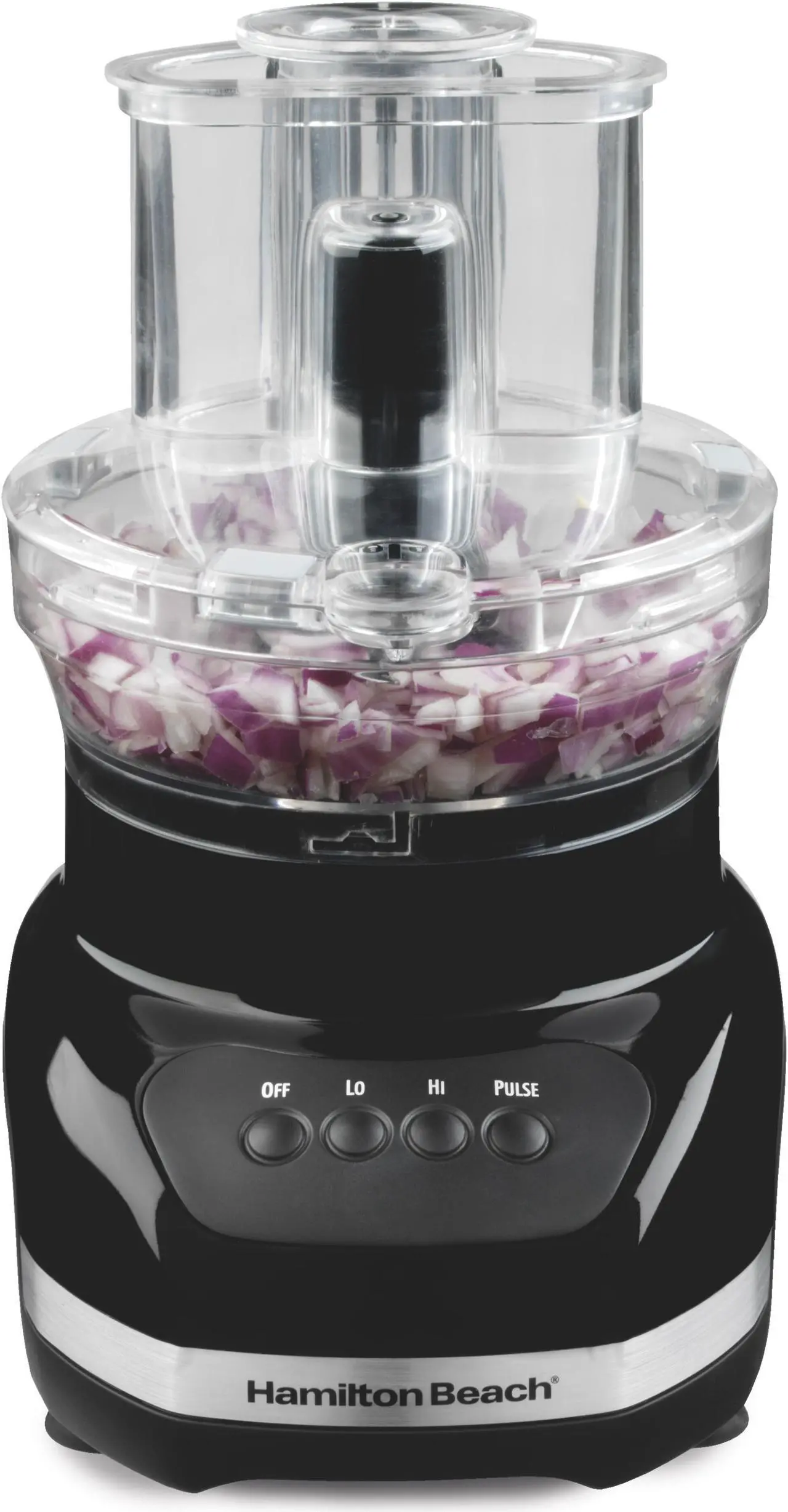 Alt view image 2 of 6 - Hamilton Beach 70580 Big Mouth Duo Plus 12 & 4 Cups Food Processor