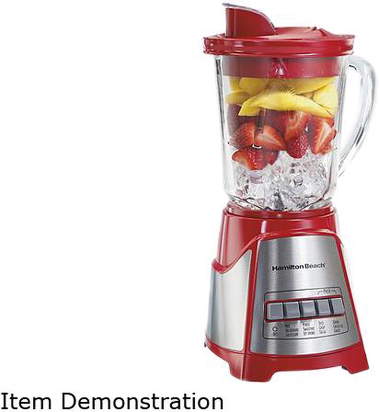 Main image of Hamilton Beach 58147 Multi-Function Blender with Mess-free 40oz Glass Jar, Red