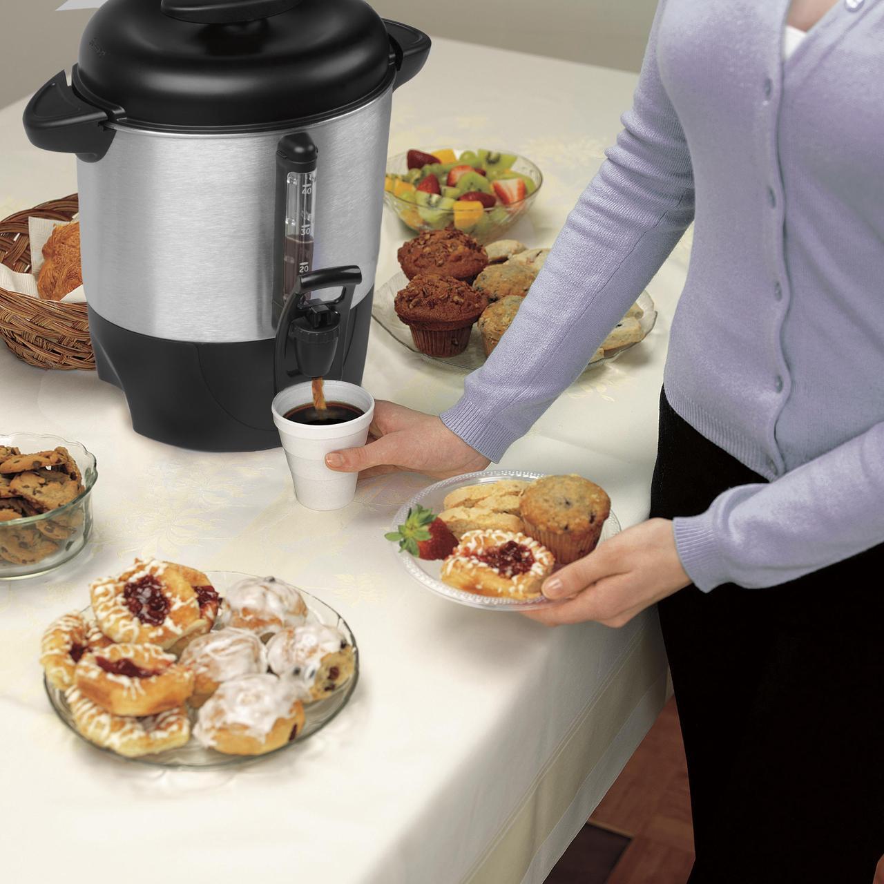 Alt view image 3 of 5 - Hamilton Beach 40514 Black/Steel 40 Cup Dispensing Coffee Urn