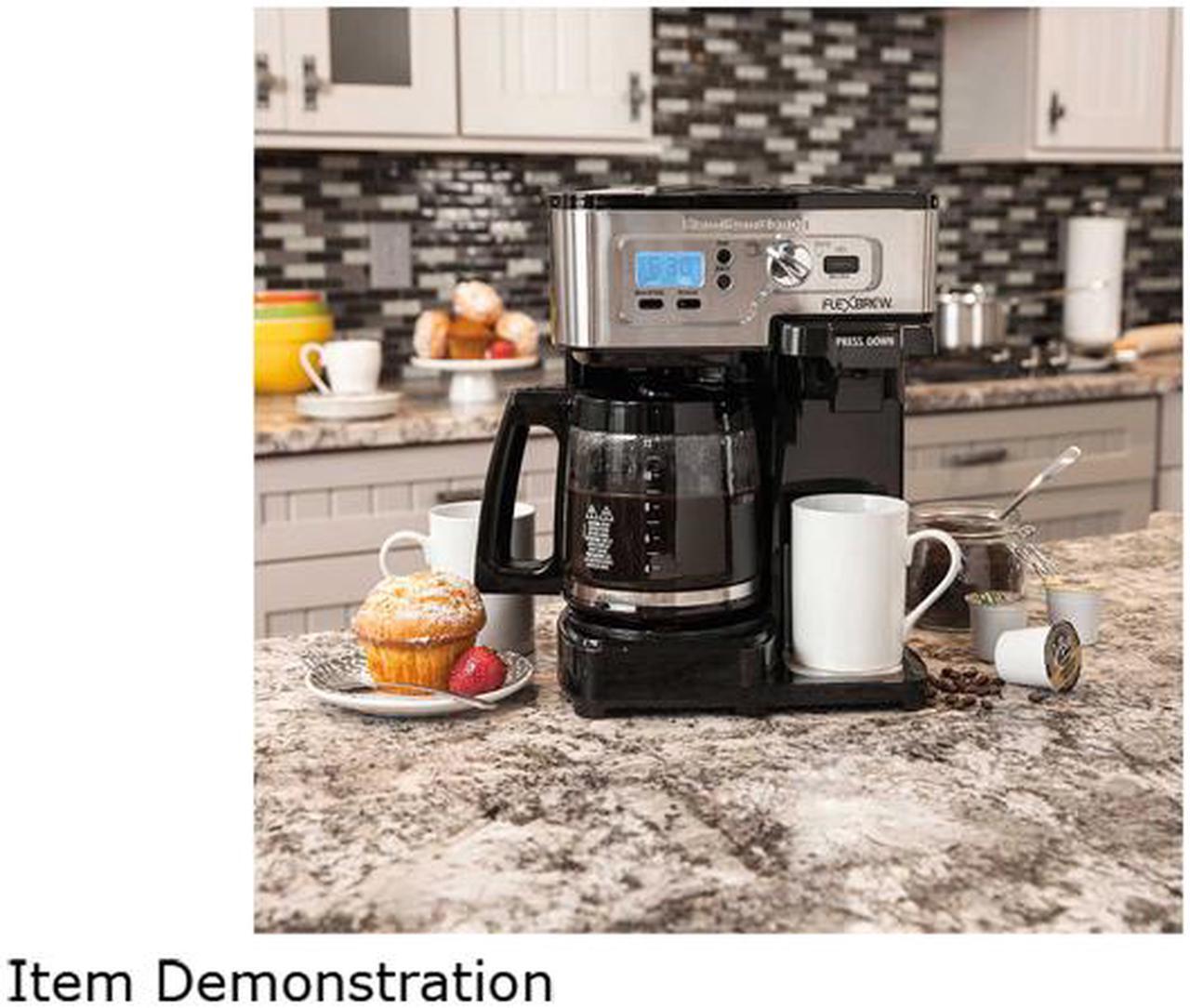Alt view image 6 of 6 - Hamilton Beach 2-Way FlexBrew 1-12 Cup K-Cup Ready Coffee Maker Brewer 49983