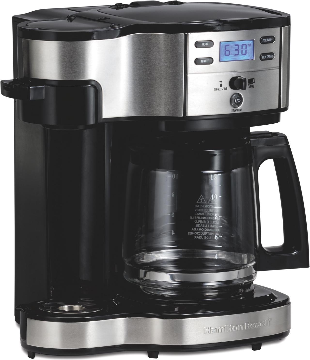 Alt view image 2 of 8 - Hamilton Beach 49980R Black 2-Way Single Serve Brewer and Coffee Maker