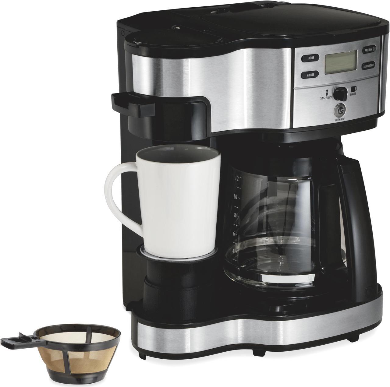 Alt view image 4 of 8 - Hamilton Beach 49980R Black 2-Way Single Serve Brewer and Coffee Maker