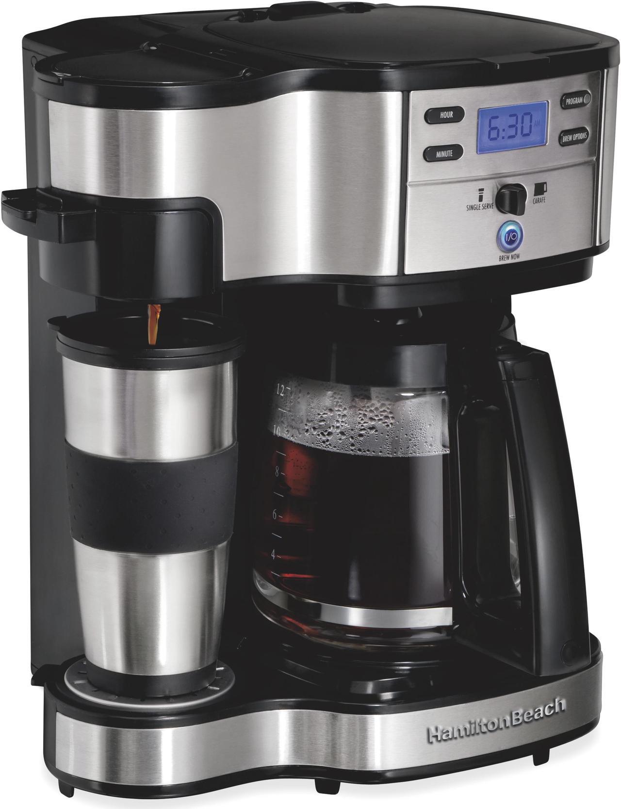 Alt view image 7 of 8 - Hamilton Beach 49980R Black 2-Way Single Serve Brewer and Coffee Maker