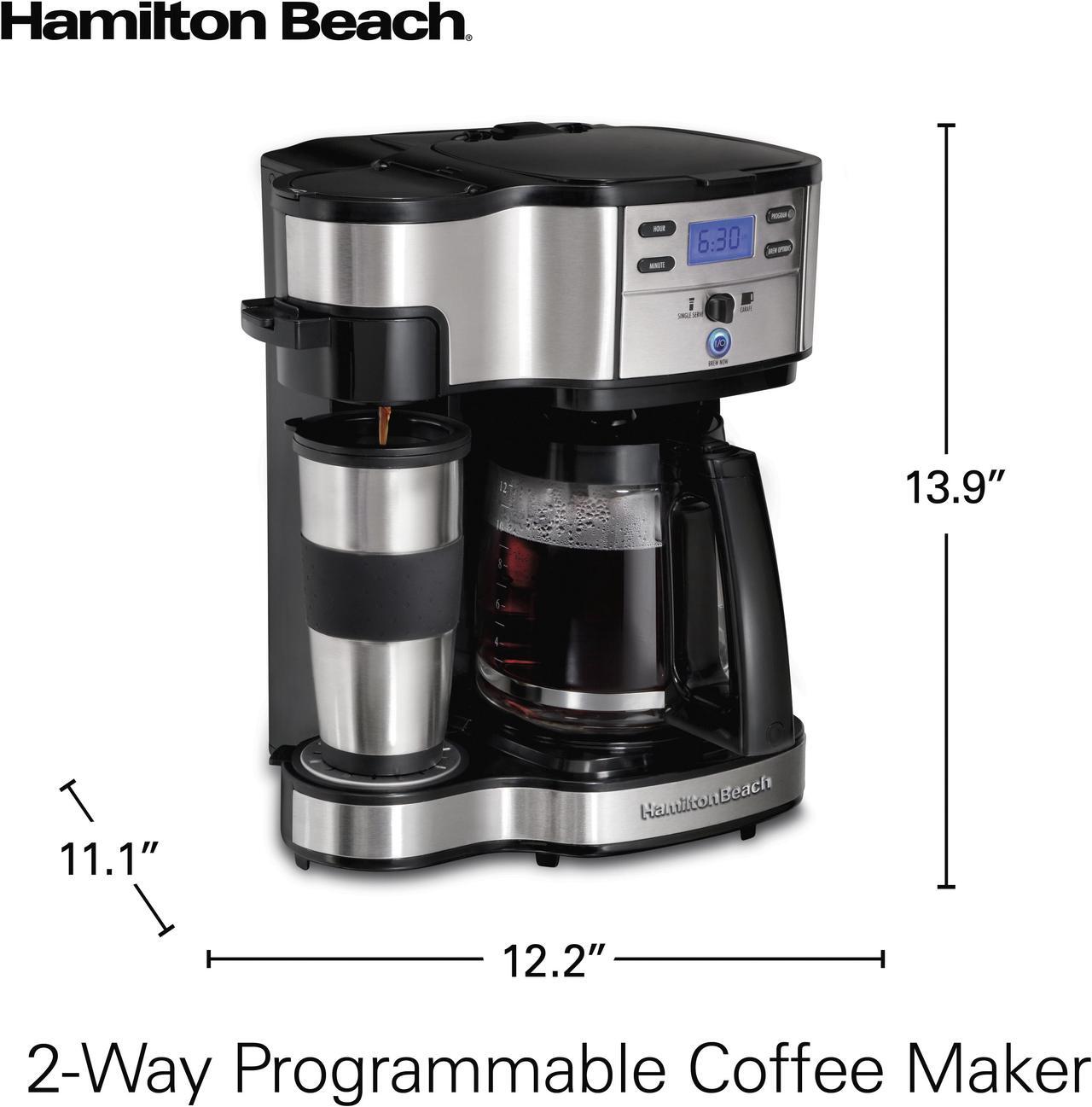 Alt view image 8 of 8 - Hamilton Beach 49980R Black 2-Way Single Serve Brewer and Coffee Maker