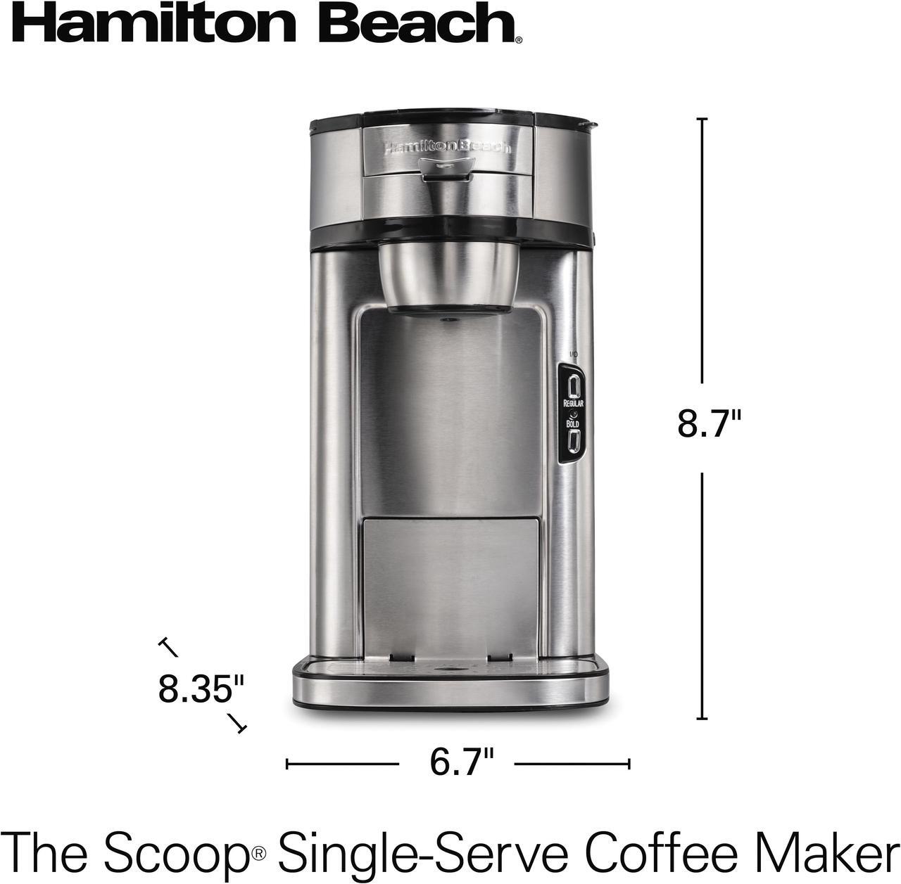 Alt view image 7 of 7 - Hamilton Beach The Scoop Single-Serve Coffee Maker 49981R