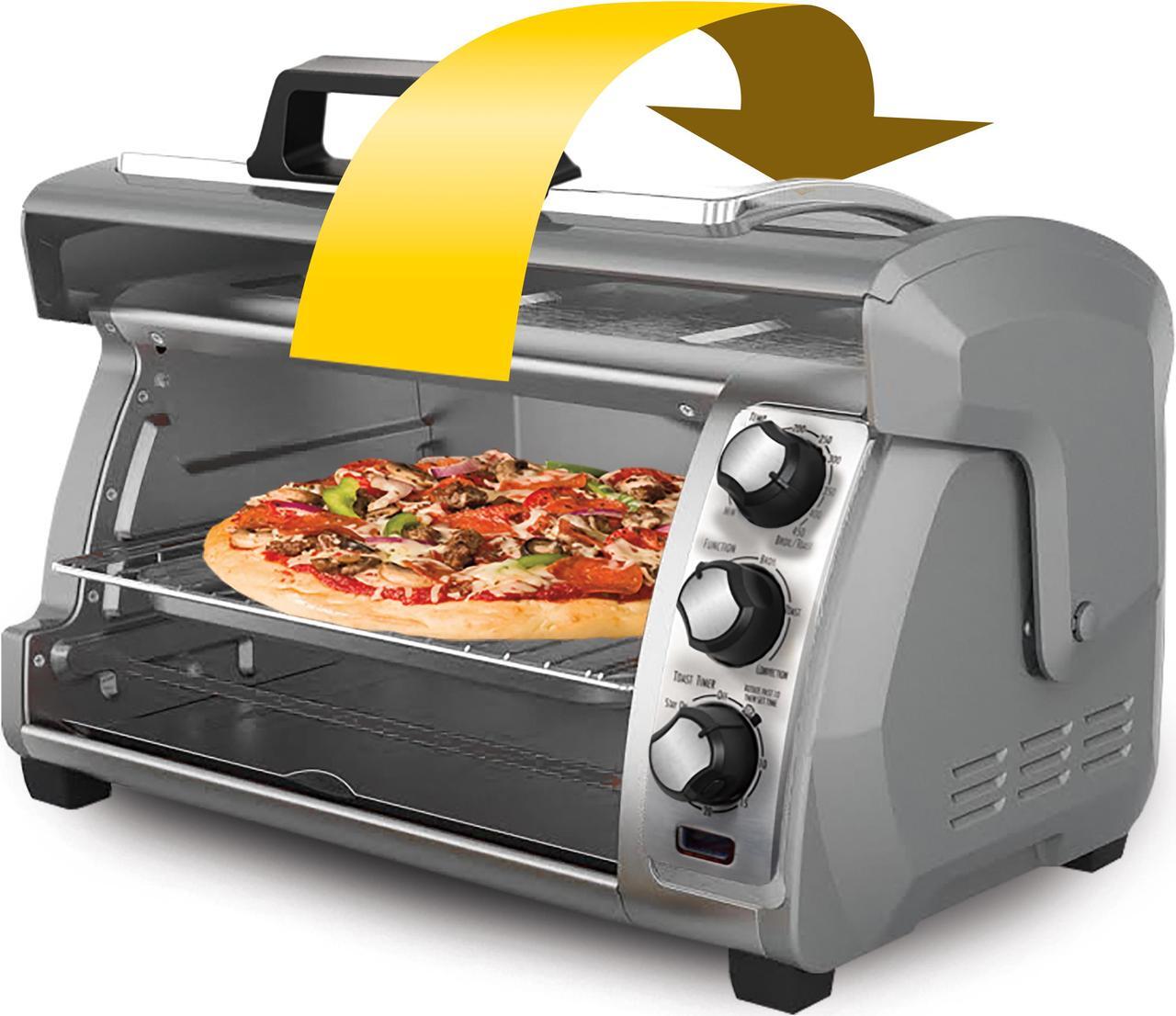 Alt view image 4 of 9 - Hamilton Beach 31126 Easy-Reach 6 Slice Toaster Oven Broiler with Convection